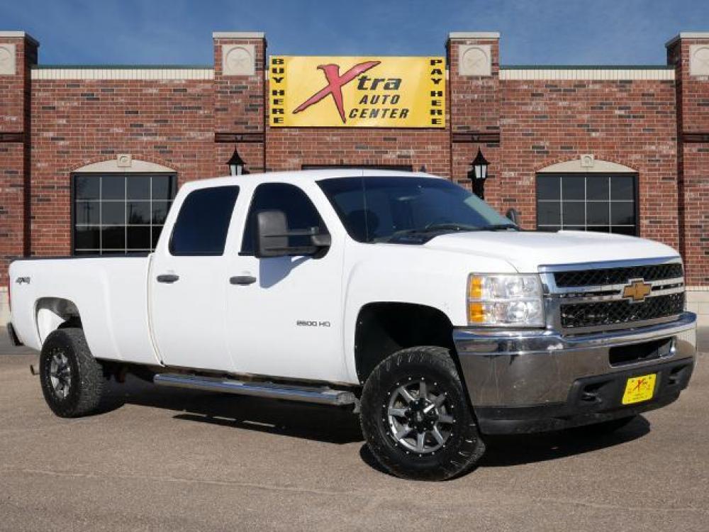 2014 Summit White Chevrolet Silverado 2500HD Work Truck (1GC1KVC81EF) with an 6.6 8 Cylinder Common Rail Direct Injection engine, Automatic transmission, located at 1401 N. Hobart, Pampa, TX, 79065, (806) 665-9872, 35.549641, -100.971878 - Photo #0