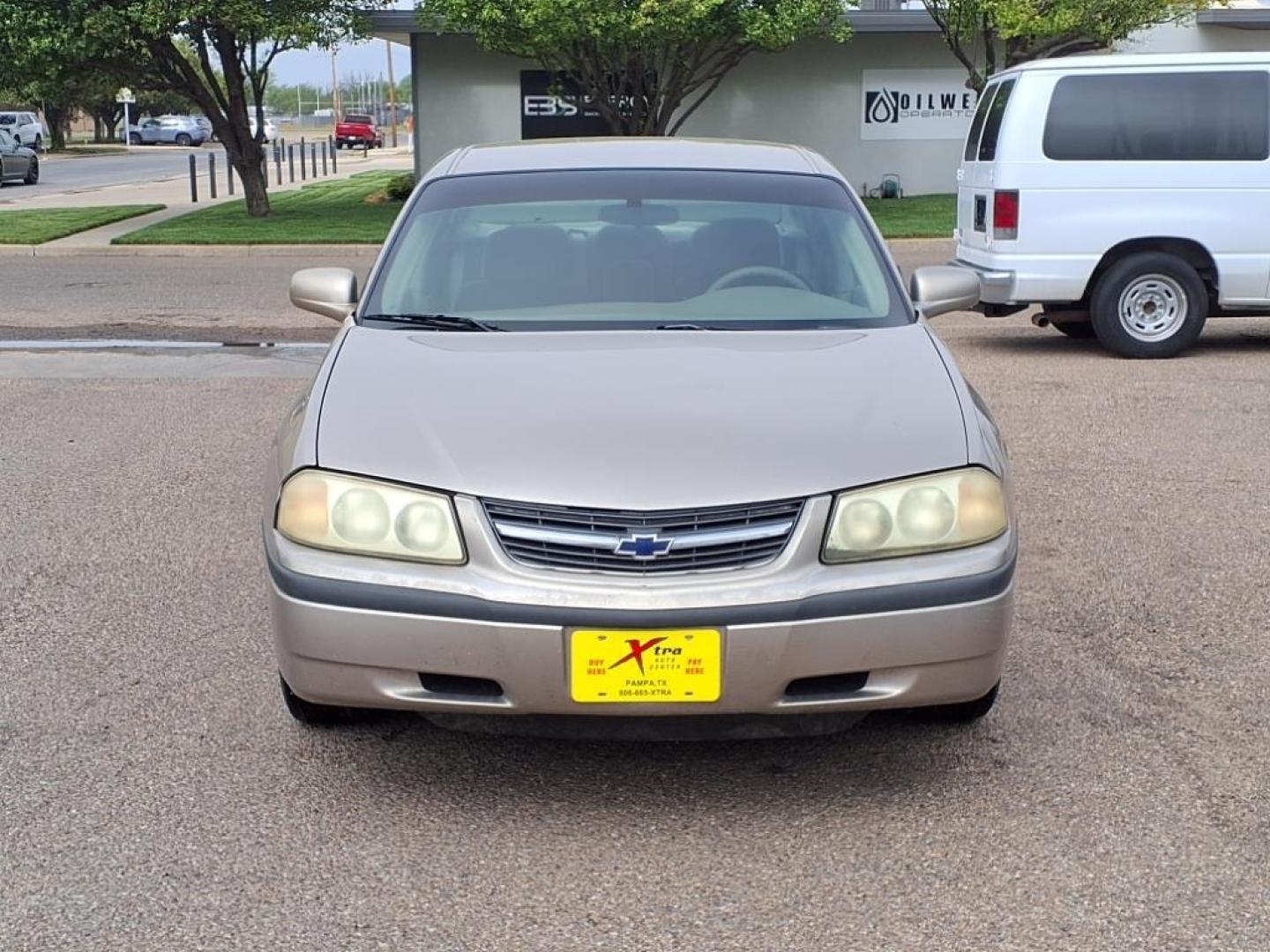 2001 Sandrift Metallic 49u Chevrolet Impala Base (2G1WF55E219) with an 3.4L 3L NA V6 overhead valves (OHV) 12V Fuel Injected engine, 4-Speed Automatic transmission, located at 1401 N. Hobart, Pampa, TX, 79065, (806) 665-9872, 35.549953, -100.975098 - Photo#1