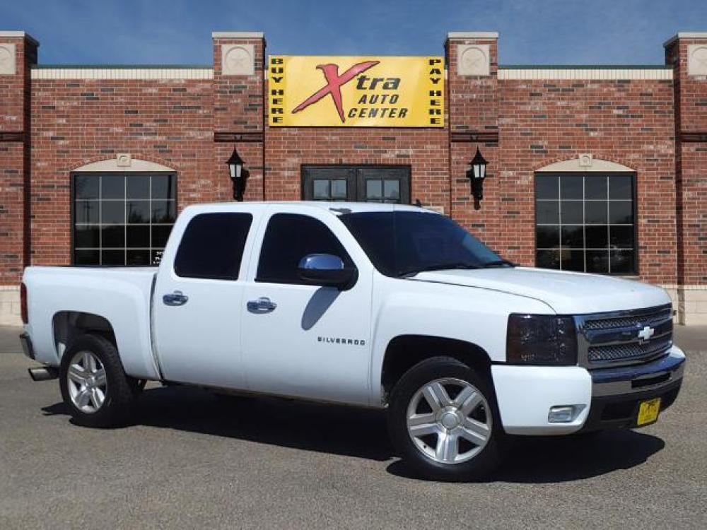 2011 Summit White Chevrolet Silverado 1500 LT (3GCPCSE05BG) with an 5.3L Vortec 5.3L Flex Fuel V8 Sequential-Port F.I. engine, 6-Speed Shiftable Automatic transmission, located at 1401 N. Hobart, Pampa, TX, 79065, (806) 665-9872, 35.549641, -100.971878 - Photo #0