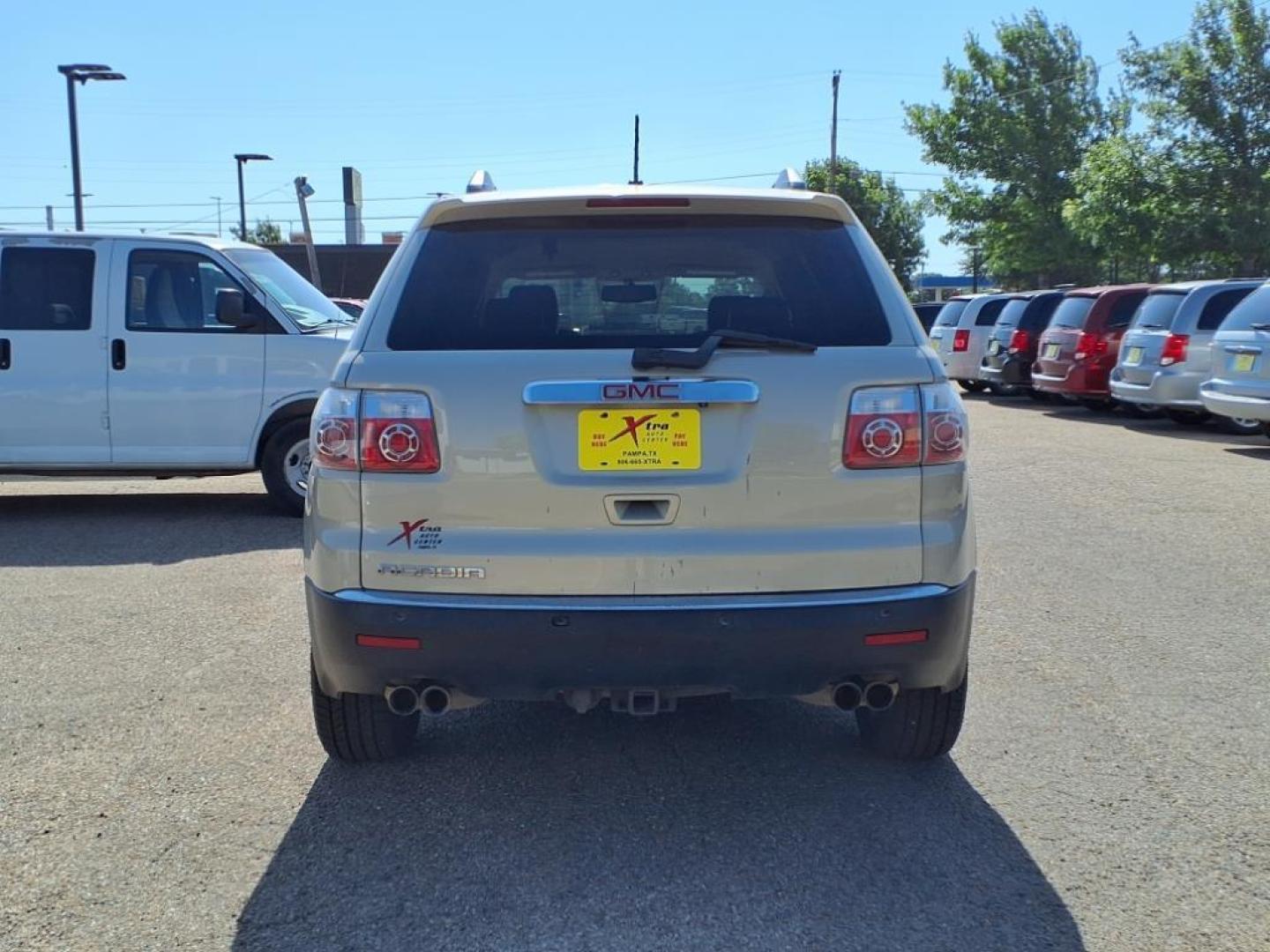 2010 Gold Mist Metallic 51u GMC Acadia SLT-1 (1GKLRMED2AJ) with an 3.6L 3.6L V6 288hp 270ft. lbs. Fuel Injected engine, 6-Speed Shiftable Automatic transmission, located at 1401 N. Hobart, Pampa, TX, 79065, (806) 665-9872, 35.549953, -100.975098 - Photo#3