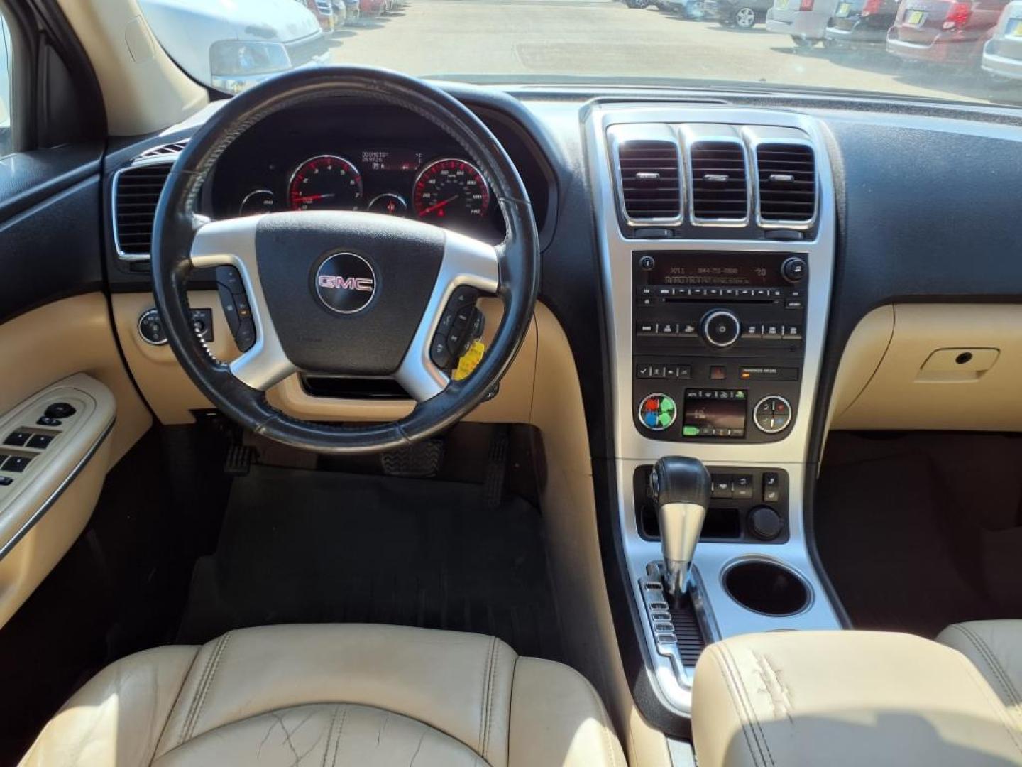 2010 Gold Mist Metallic 51u GMC Acadia SLT-1 (1GKLRMED2AJ) with an 3.6L 3.6L V6 288hp 270ft. lbs. Fuel Injected engine, 6-Speed Shiftable Automatic transmission, located at 1401 N. Hobart, Pampa, TX, 79065, (806) 665-9872, 35.549953, -100.975098 - Photo#11