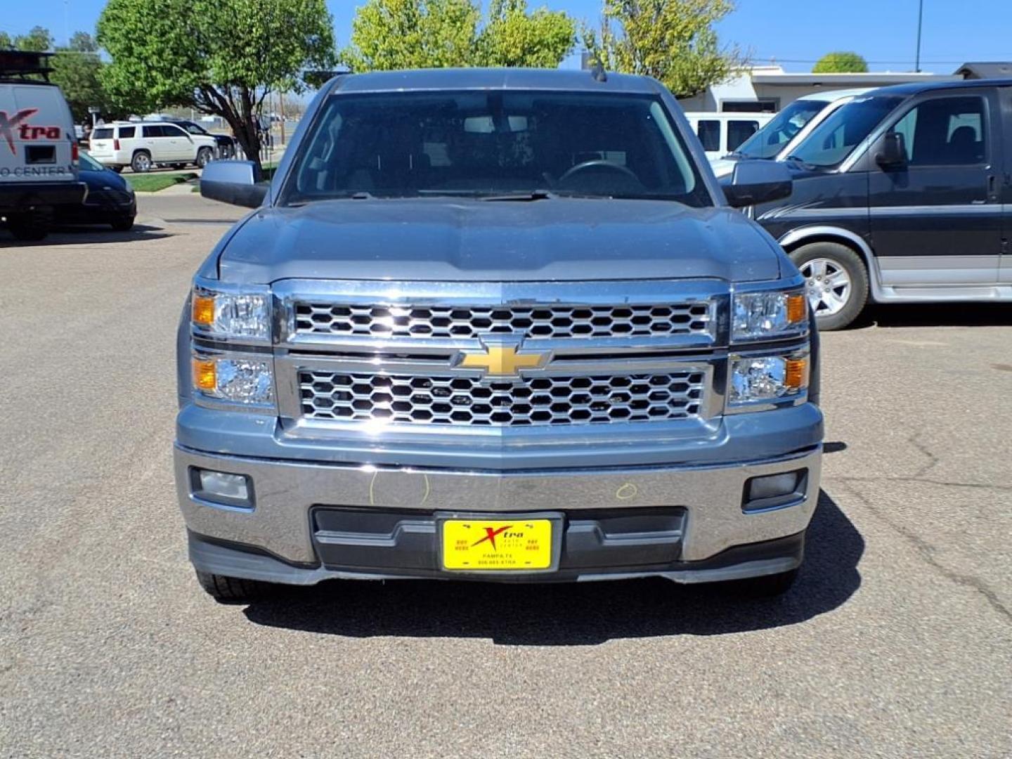 2015 Lt. Blue Chevrolet Silverado 1500 LT (3GCUKREC5FG) with an 5.3L EcoTec3 5.3L V8 355hp 383ft. lbs. Direct Injection engine, 6-Speed Shiftable Automatic w/Overdrive transmission, located at 1401 N. Hobart, Pampa, TX, 79065, (806) 665-9872, 35.549953, -100.975098 - Photo#1