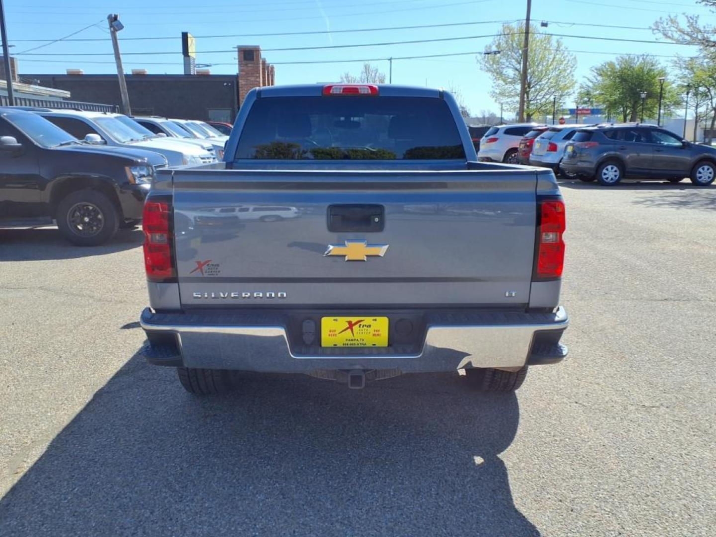 2015 Lt. Blue Chevrolet Silverado 1500 LT (3GCUKREC5FG) with an 5.3L EcoTec3 5.3L V8 355hp 383ft. lbs. Direct Injection engine, 6-Speed Shiftable Automatic w/Overdrive transmission, located at 1401 N. Hobart, Pampa, TX, 79065, (806) 665-9872, 35.549953, -100.975098 - Photo#3