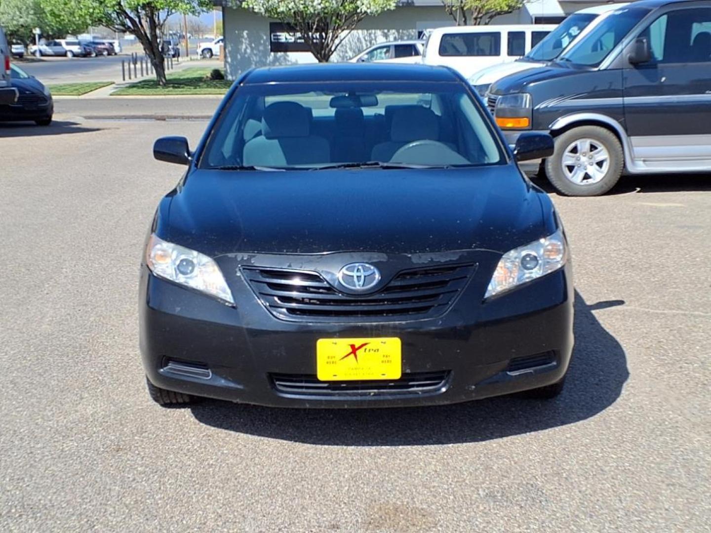 2009 Black 202 Toyota Camry LE (4T1BE46K79U) with an 2.4L 2.4L I4 158hp 161ft. lbs. Fuel Injected engine, 5-Speed Automatic transmission, located at 1401 N. Hobart, Pampa, TX, 79065, (806) 665-9872, 35.549953, -100.975098 - Photo#1