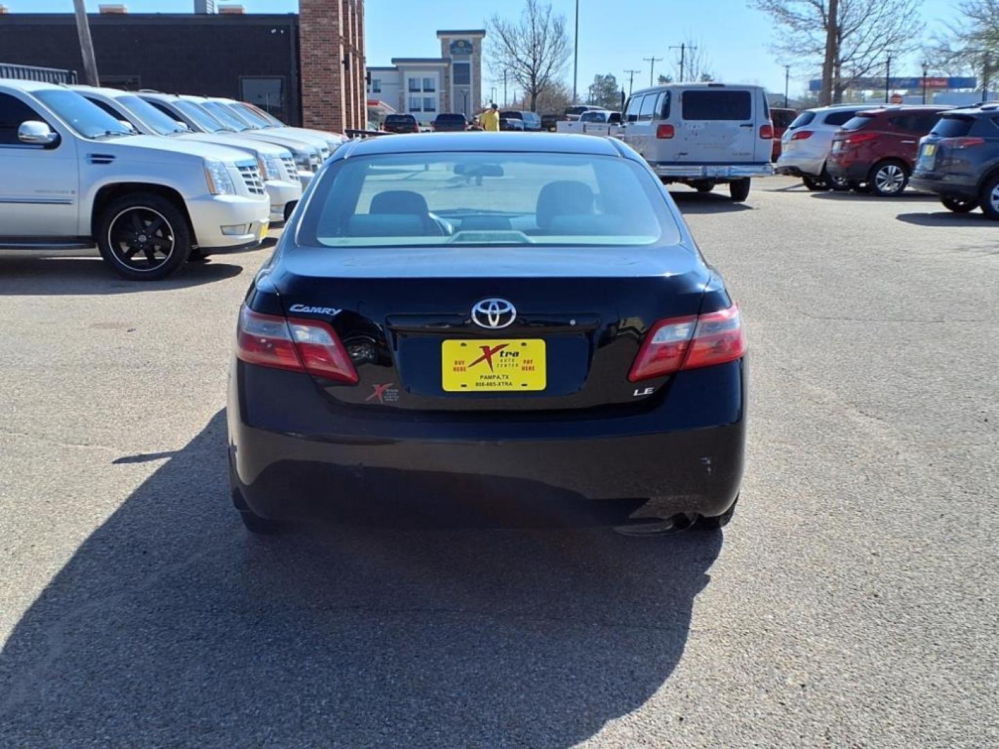 2009 Black 202 Toyota Camry LE (4T1BE46K79U) with an 2.4L 2.4L I4 158hp 161ft. lbs. Fuel Injected engine, 5-Speed Automatic transmission, located at 1401 N. Hobart, Pampa, TX, 79065, (806) 665-9872, 35.549953, -100.975098 - Photo#3