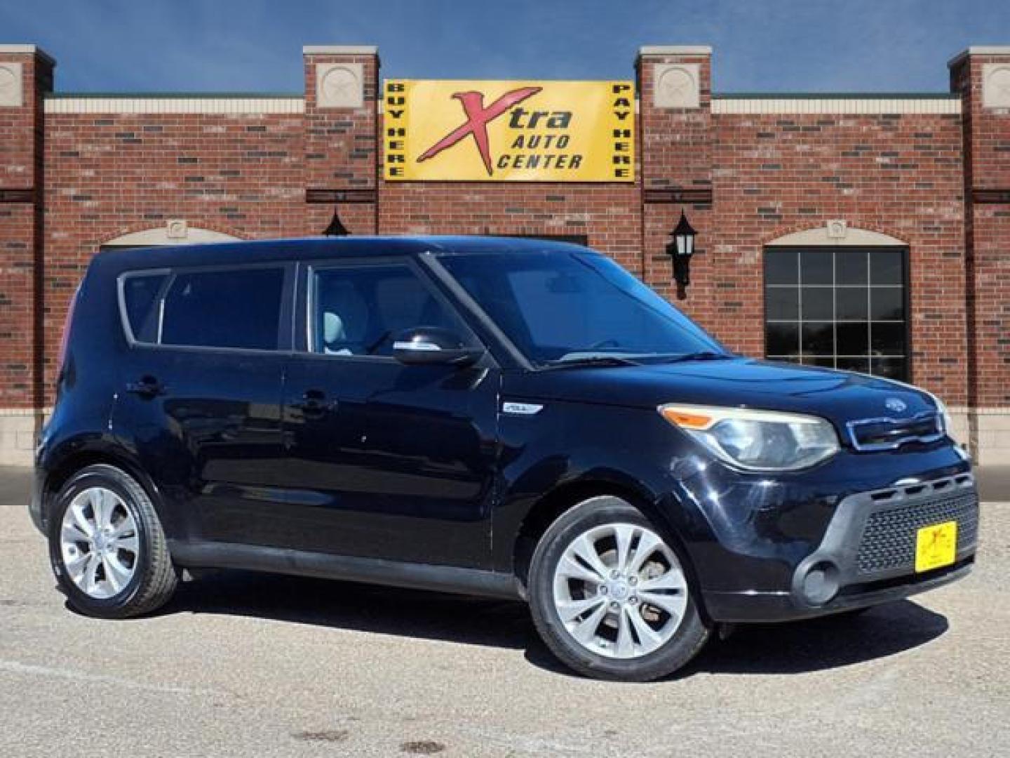 2014 Shadow Black 9h Kia Soul + (KNDJP3A5XE7) with an 2.0L 2.0L I4 164hp 151ft. lbs. Direct Injection engine, 6-Speed Shiftable Automatic transmission, located at 1401 N. Hobart, Pampa, TX, 79065, (806) 665-9872, 35.549953, -100.975098 - Photo#0