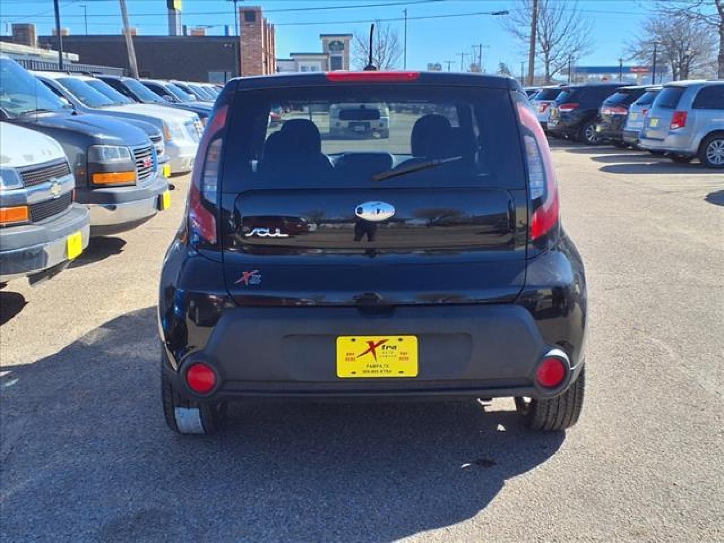 2014 Shadow Black 9h Kia Soul + (KNDJP3A5XE7) with an 2.0L 2.0L I4 164hp 151ft. lbs. Direct Injection engine, 6-Speed Shiftable Automatic transmission, located at 1401 N. Hobart, Pampa, TX, 79065, (806) 665-9872, 35.549953, -100.975098 - Photo#3