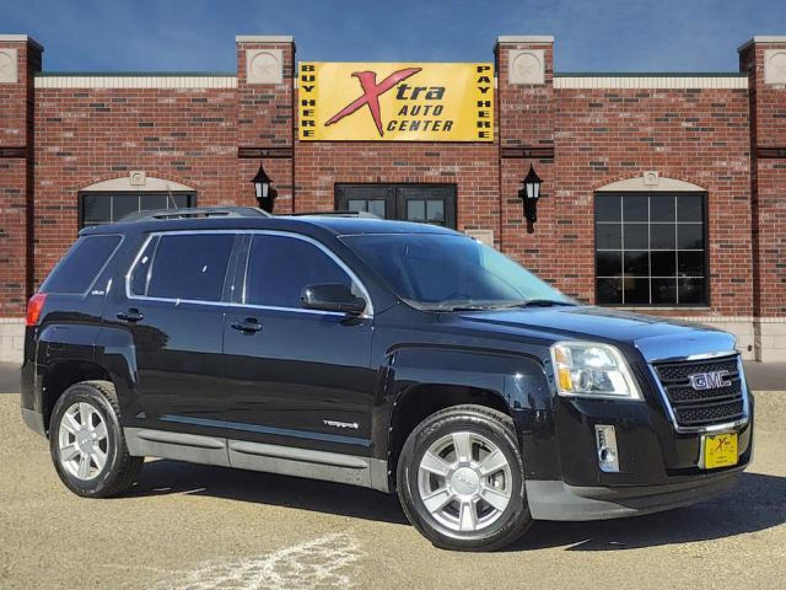 2011 Carbon Black Metallic GMC Terrain SLE-2 (2CTALSEC8B6) with an 2.4L 2.4L I4 182hp 172ft. lbs. Direct Injection engine, 6-Speed Shiftable Automatic transmission, located at 1401 N. Hobart, Pampa, TX, 79065, (806) 665-9872, 35.549641, -100.971878 - Photo #0