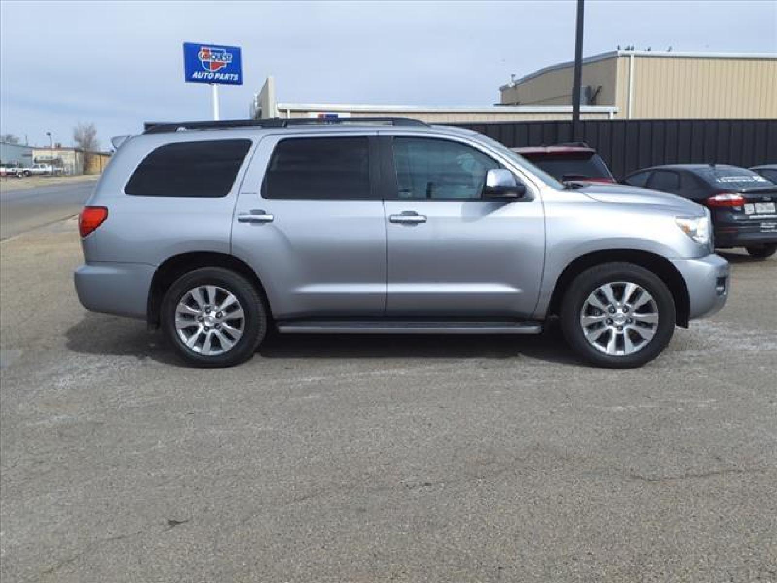 2010 Silver Sky Metallic Toyota Sequoia Limited (5TDKY5G19AS) with an 5.7L 5.7L V8 381hp 401ft. lbs. Sequential Electronic Fuel Injection engine, 6-Speed Shiftable Automatic transmission, located at 1401 N. Hobart, Pampa, TX, 79065, (806) 665-9872, 35.549641, -100.971878 - Photo #2