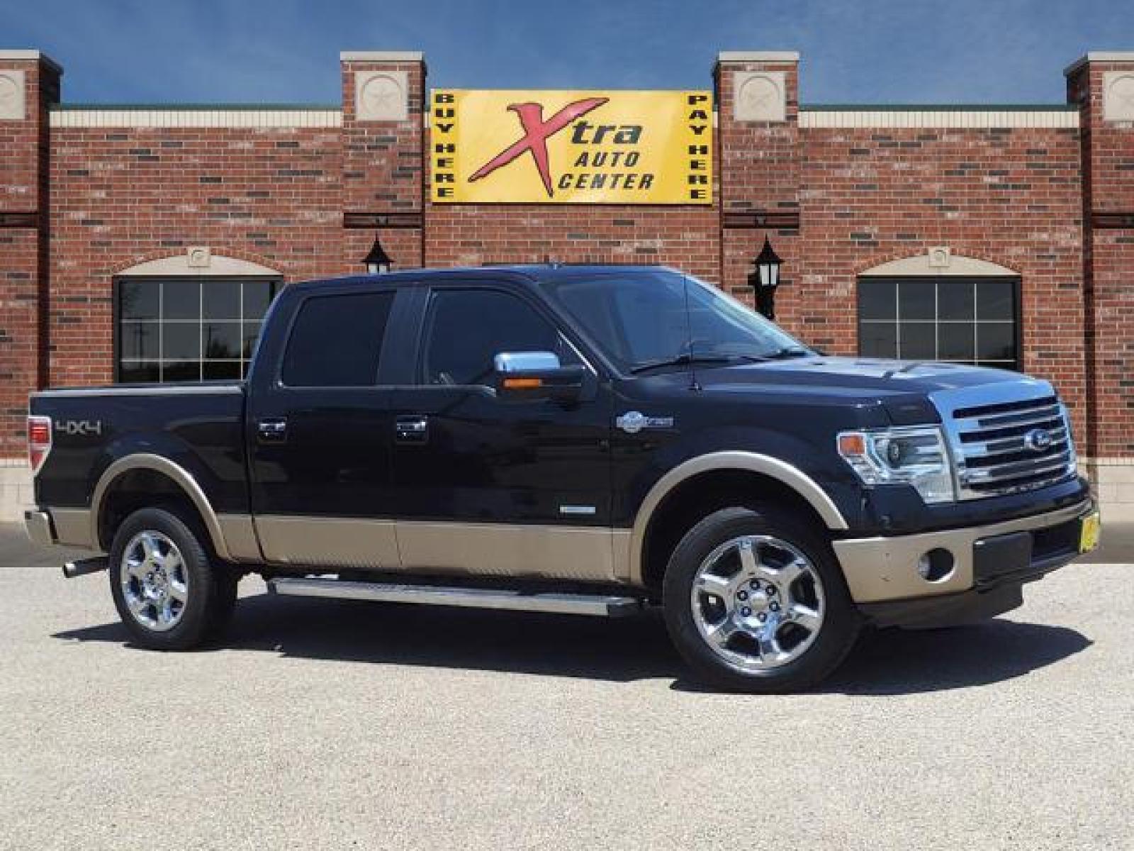 2014 Tuxedo Black Metallic/Pale Adobe Metallic Ford F-150 King Ranch (1FTFW1ETXEK) with an 3.5L EcoBoost 3.5L Twin Turbo Direct Injection engine, 6-Speed Shiftable Automatic transmission, located at 1401 N. Hobart, Pampa, TX, 79065, (806) 665-9872, 35.549641, -100.971878 - Photo #0