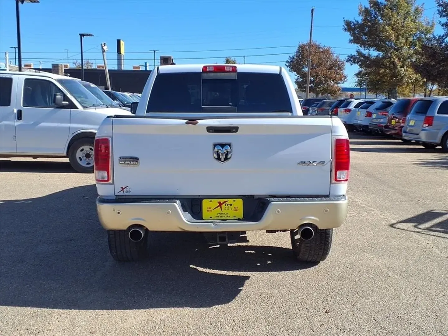 2015 Bright White Clear Coat/White Gold Clear Coat Ram 1500 Longhorn Crew Cab SWB 4WD (1C6RR7PM3FS) with an Other engine, located at 1401 N. Hobart, Pampa, TX, 79065, (806) 665-9872, 35.549953, -100.975098 - Unleash your adventurous spirit with the 2015 Ram 1500 Longhorn Crew Cab SWB 4WD, a perfect companion for weekend getaways or your daily commute in and around Pampa, TX. Whether you need a reliable truck for hauling cargo or a spacious vehicle for family outings, this versatile pickup is designed to - Photo#3