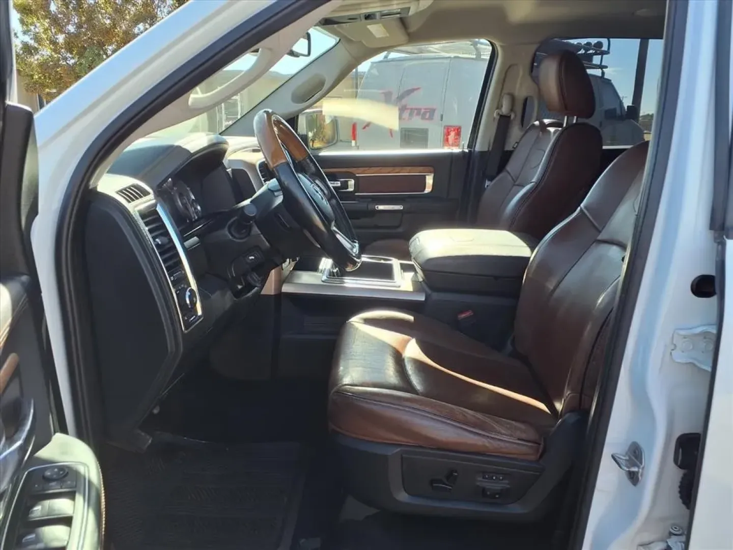 2015 Bright White Clear Coat/White Gold Clear Coat Ram 1500 Longhorn Crew Cab SWB 4WD (1C6RR7PM3FS) with an Other engine, located at 1401 N. Hobart, Pampa, TX, 79065, (806) 665-9872, 35.549953, -100.975098 - Unleash your adventurous spirit with the 2015 Ram 1500 Longhorn Crew Cab SWB 4WD, a perfect companion for weekend getaways or your daily commute in and around Pampa, TX. Whether you need a reliable truck for hauling cargo or a spacious vehicle for family outings, this versatile pickup is designed to - Photo#12