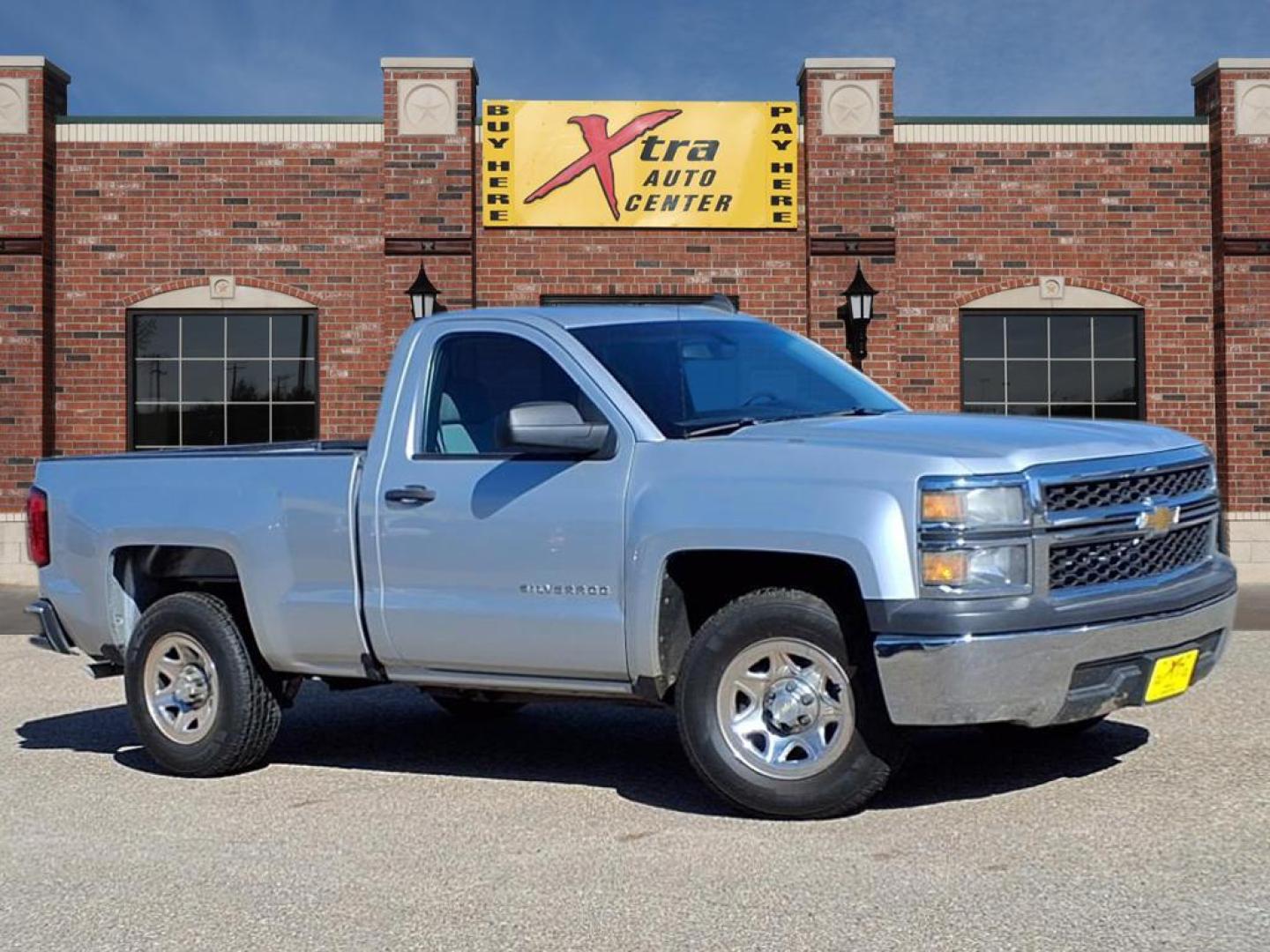 2015 Silver Ice Metallic Gan Chevrolet Silverado 1500 LS (1GCNCPEH8FZ) with an 4.3L EcoTec3 4.3L Flex Fuel V6 285hp 305ft. lbs. Direct Injection engine, 6-Speed Automatic w/Overdrive transmission, located at 1401 N. Hobart, Pampa, TX, 79065, (806) 665-9872, 35.549953, -100.975098 - Photo#0