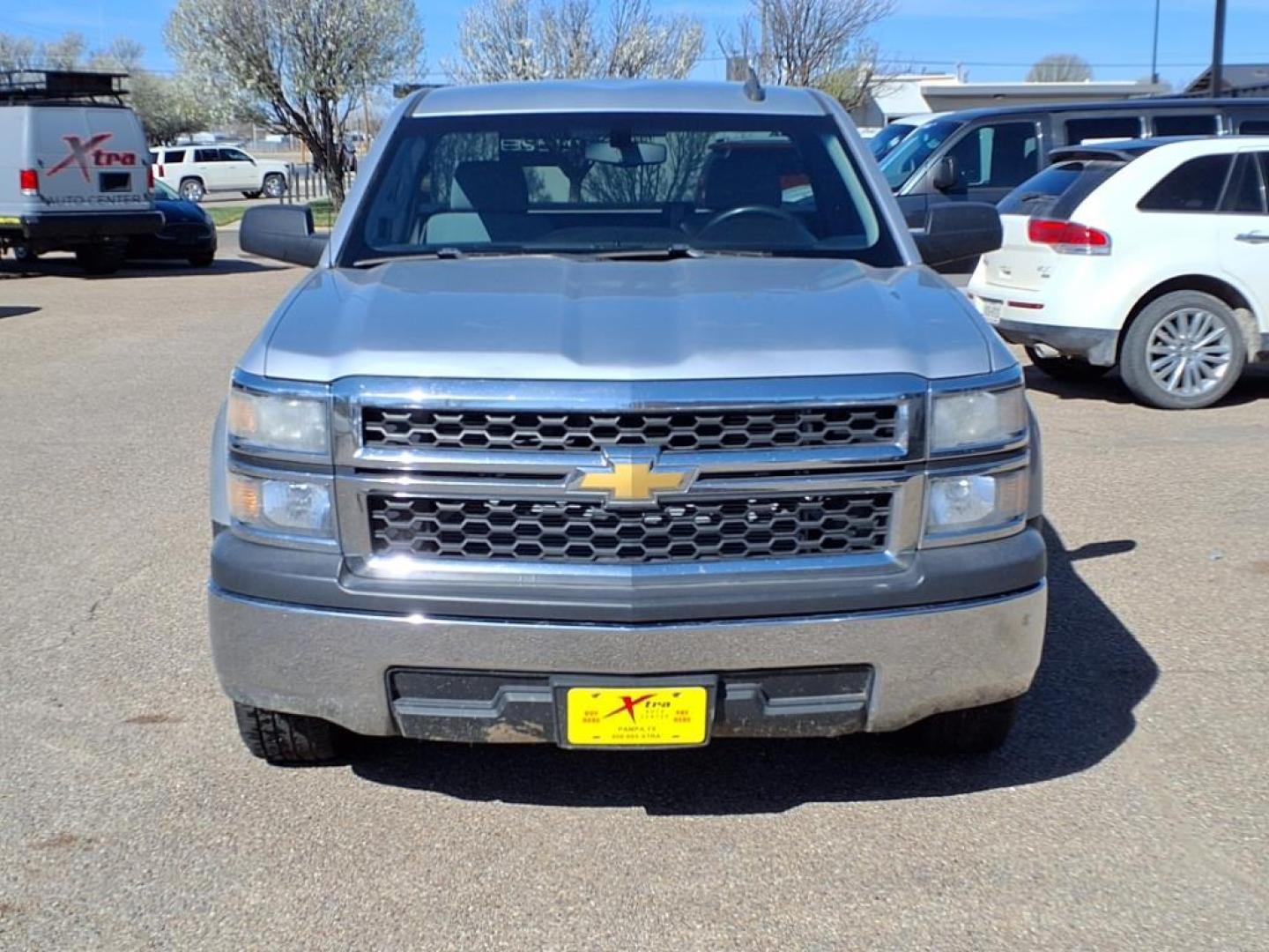 2015 Silver Ice Metallic Gan Chevrolet Silverado 1500 LS (1GCNCPEH8FZ) with an 4.3L EcoTec3 4.3L Flex Fuel V6 285hp 305ft. lbs. Direct Injection engine, 6-Speed Automatic w/Overdrive transmission, located at 1401 N. Hobart, Pampa, TX, 79065, (806) 665-9872, 35.549953, -100.975098 - Photo#1