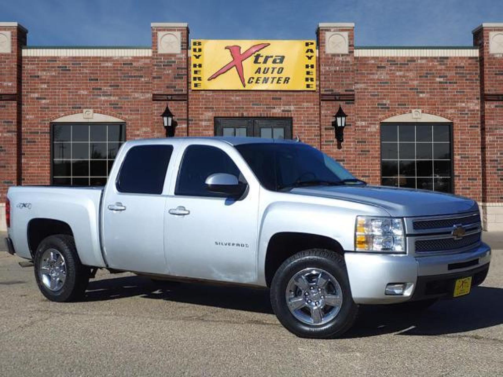 2013 Silver Ice Metallic Chevrolet Silverado 1500 LTZ (3GCPKTE73DG) with an 5.3L Vortec 5.3L Flex Fuel V8 Sequential-Port F.I. engine, 6-Speed Shiftable Automatic transmission, located at 1401 N. Hobart, Pampa, TX, 79065, (806) 665-9872, 35.549953, -100.975098 - Photo #0