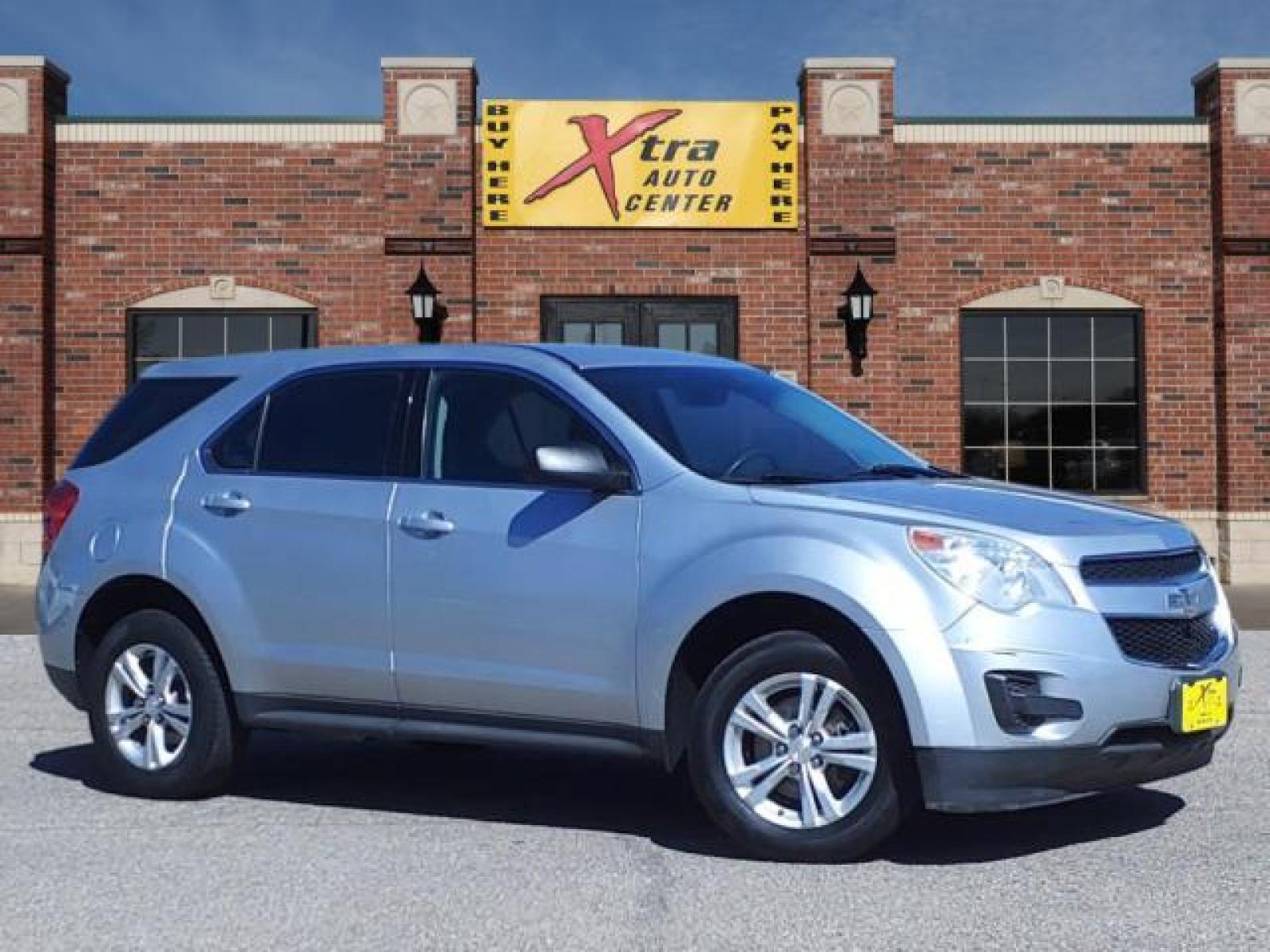 2015 Silver Ice Metallic Chevrolet Equinox LS (1GNALAEKXFZ) with an 2.4L 2.4L I4 182hp 172ft. lbs. Direct Injection engine, 6-Speed Shiftable Automatic transmission, located at 1401 N. Hobart, Pampa, TX, 79065, (806) 665-9872, 35.549953, -100.975098 - Photo #0