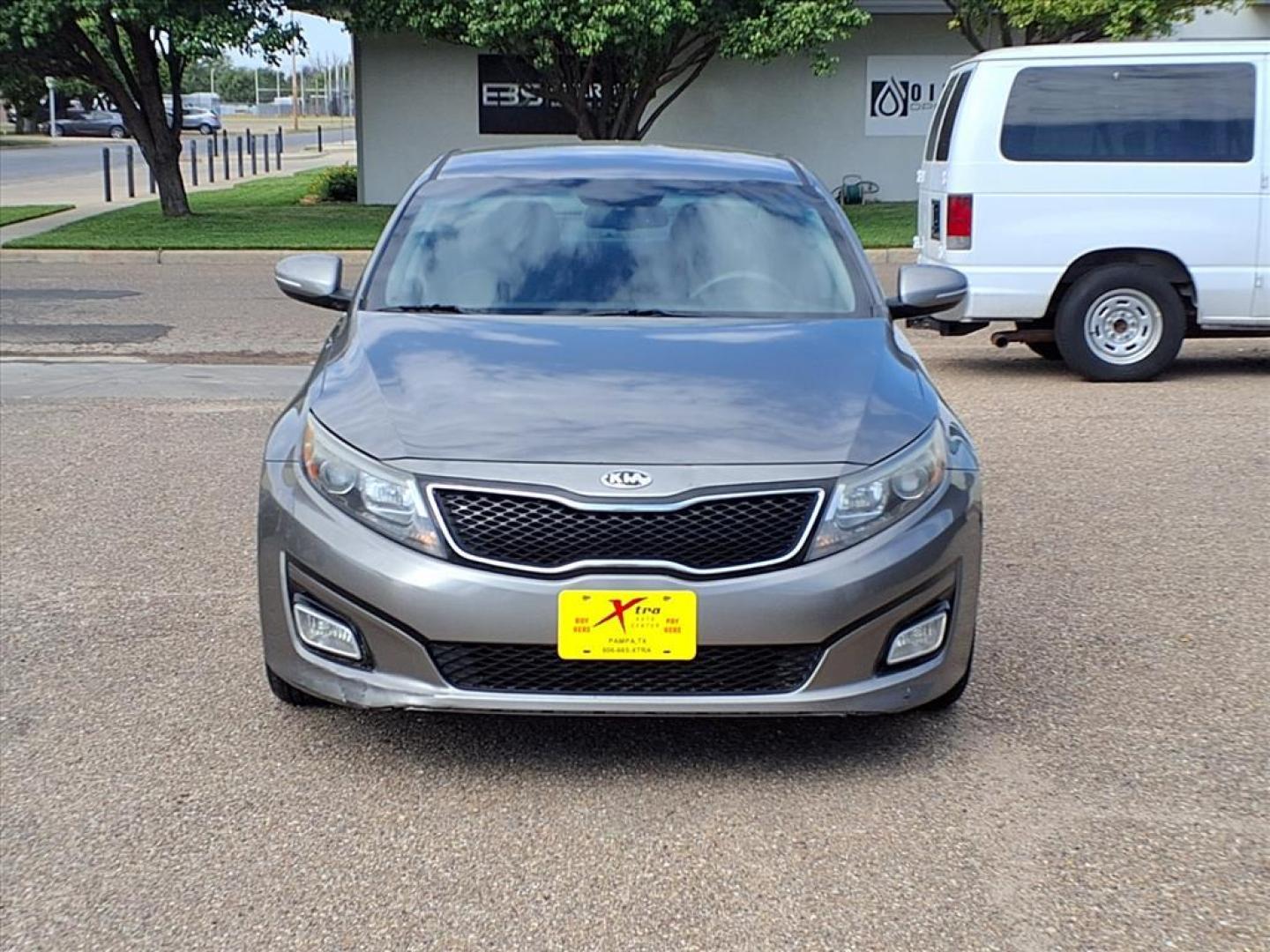 2015 Satin Metal Kia Optima LX (5XXGM4A73FG) with an 2.4L 2.4L I4 192hp 181ft. lbs. Direct Injection engine, 6-Speed Shiftable Automatic transmission, located at 1401 N. Hobart, Pampa, TX, 79065, (806) 665-9872, 35.549953, -100.975098 - Photo#1