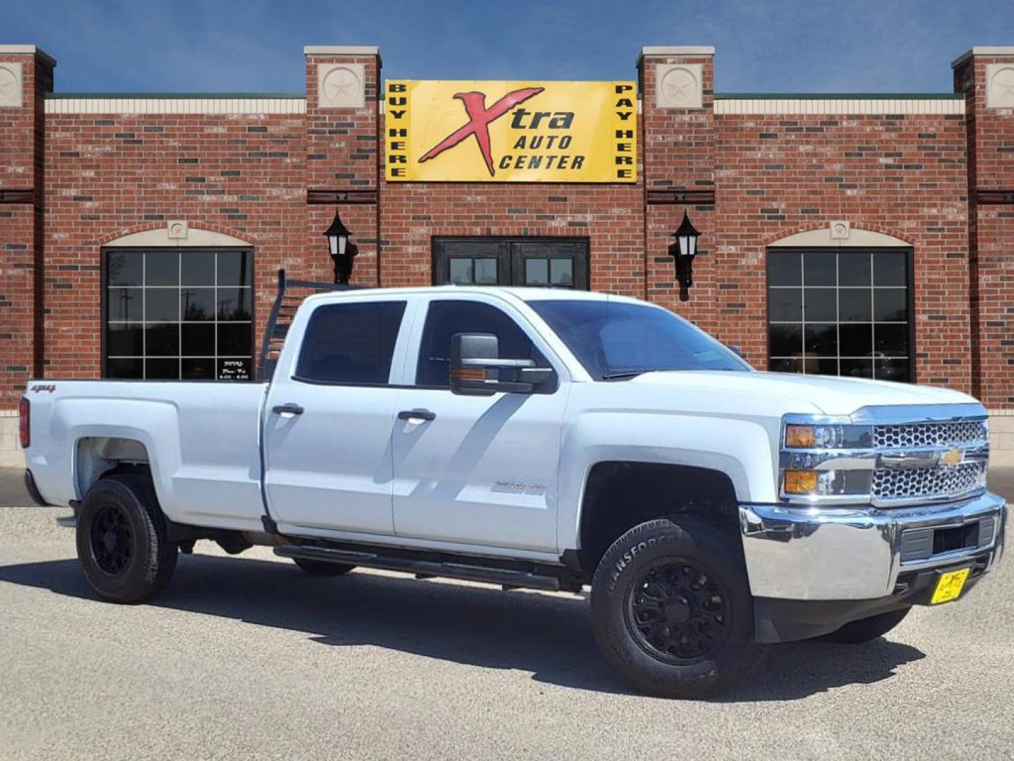 2019 Summit White Chevrolet Silverado 2500HD Work Truck (1GC1KREGXKF) with an 6.0L Vortec 6.0L Flex Fuel V8 360hp 380ft. lbs. Sequential Electronic Fuel Injection engine, 6-Speed Shiftable Automatic transmission, located at 1401 N. Hobart, Pampa, TX, 79065, (806) 665-9872, 35.549953, -100.975098 - Photo#0