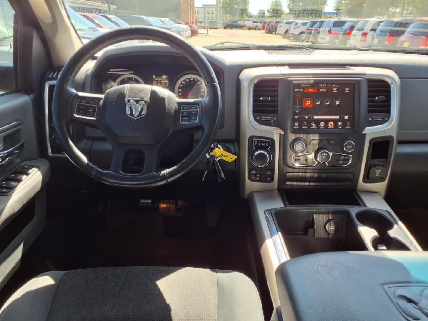 2014 Black Clear Coat RAM 1500 Big Horn (1C6RR7LT1ES) with an 5.7L HEMI 5.7L V8 395hp 407ft. lbs. Sequential Multiport Fuel Injection engine, 8-Speed Shiftable Automatic transmission, located at 1401 N. Hobart, Pampa, TX, 79065, (806) 665-9872, 35.549953, -100.975098 - Photo#11