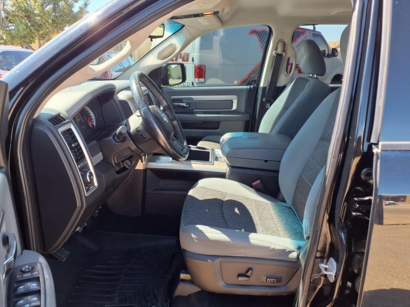 2014 Black Clear Coat RAM 1500 Big Horn (1C6RR7LT1ES) with an 5.7L HEMI 5.7L V8 395hp 407ft. lbs. Sequential Multiport Fuel Injection engine, 8-Speed Shiftable Automatic transmission, located at 1401 N. Hobart, Pampa, TX, 79065, (806) 665-9872, 35.549953, -100.975098 - Photo#12