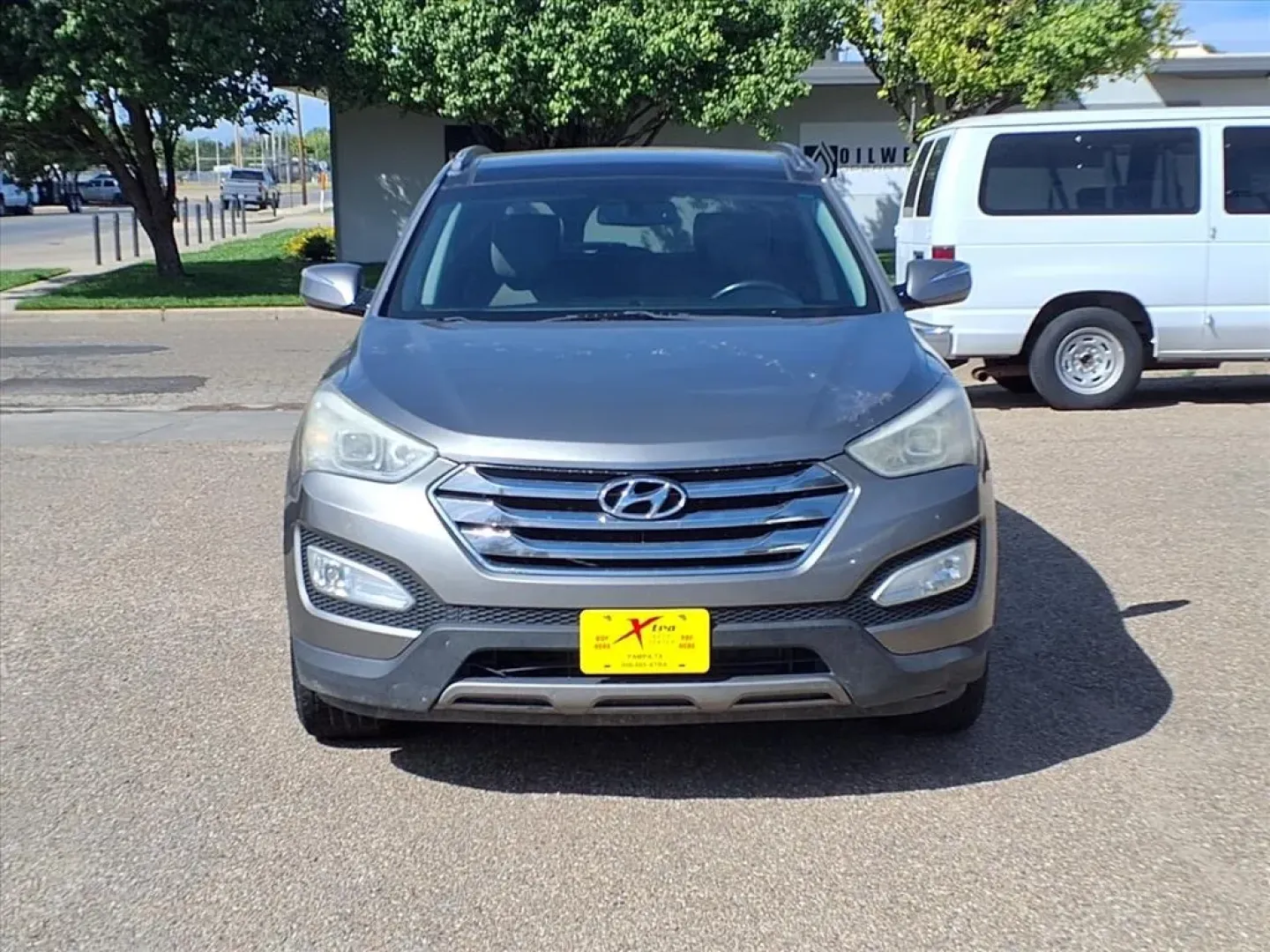 2014 Mineral Gray Hyundai Santa Fe (5XYZU3LB7EG) with an 2.4L engine, Automatic transmission, located at 1401 N. Hobart, Pampa, TX, 79065, (806) 665-9872, 35.549953, -100.975098 - ### Discover Your Perfect Family SUV: 2014 Hyundai Santa Fe Sport at Xtra Auto Center in Pampa, TX!<br /> <br /> Are you on the hunt for a reliable family vehicle that's perfect for road trips, daily commutes, and weekend adventures? Look no further than this 2014 Hyundai Santa Fe Sport, available n - Photo#1