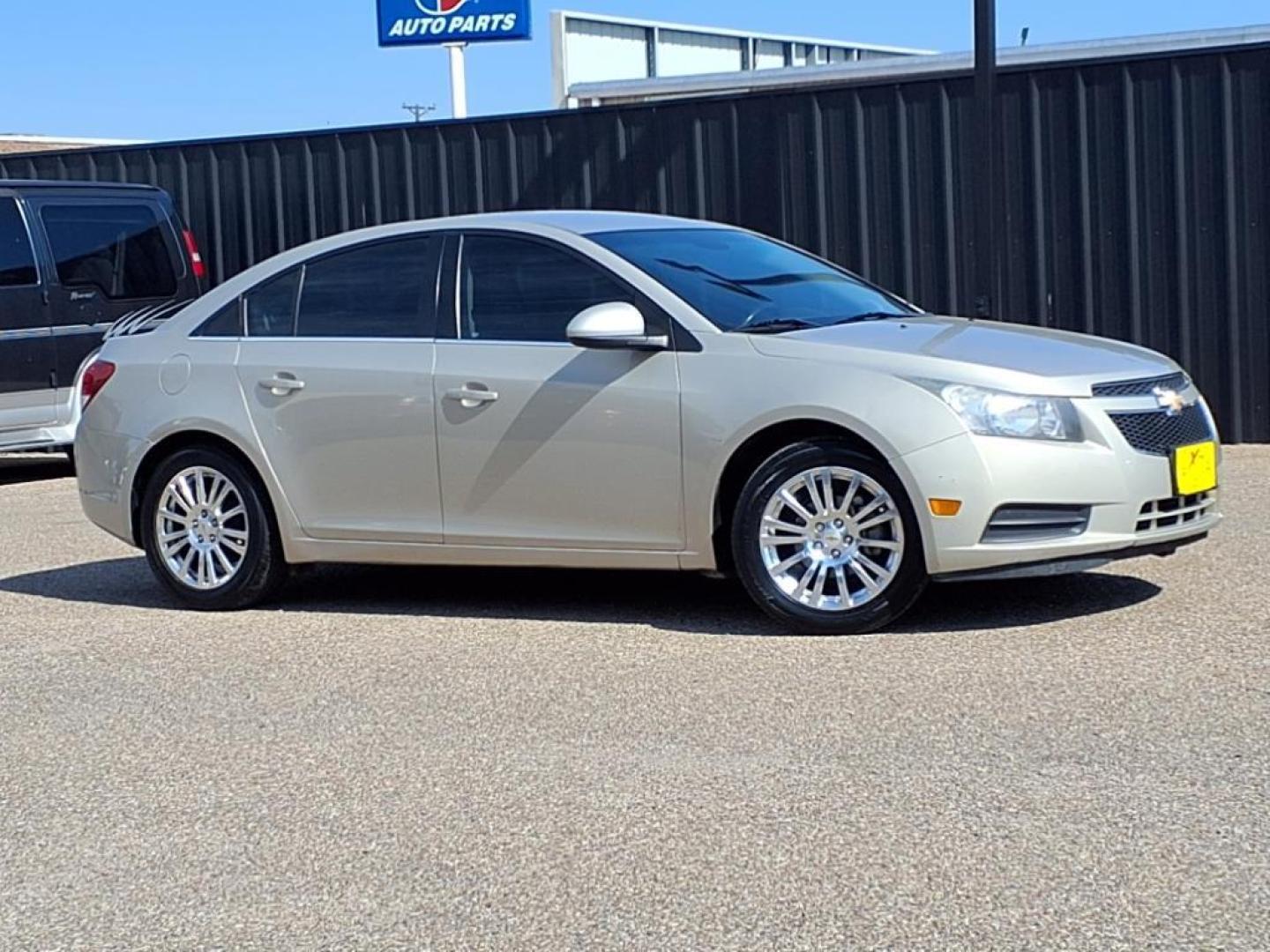 2011 Gold Mist Metallic Chevrolet Cruze ECO (1G1PJ5S92B7) with an 1.4L Ecotec 1.4L Turbo I4 138hp 148ft. lbs. Sequential Multiport Fuel Injection engine, 6-Speed Shiftable Automatic transmission, located at 1401 N. Hobart, Pampa, TX, 79065, (806) 665-9872, 35.549953, -100.975098 - Photo#0