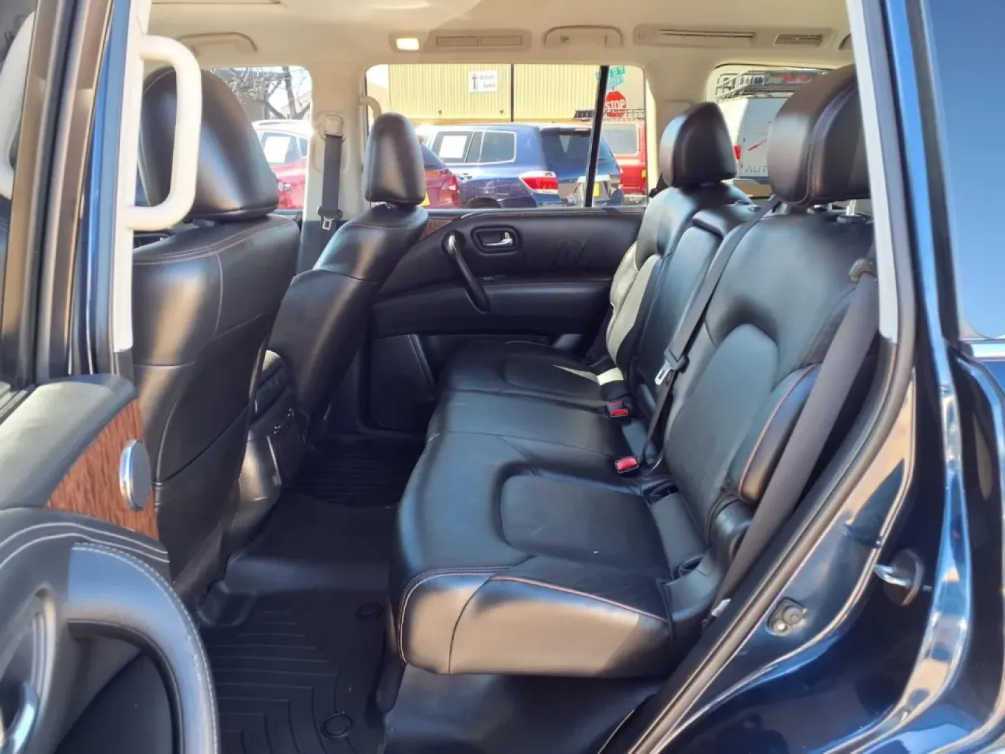 2019 Hermosa Blue Pearl Bw5 Nissan Armada SV (JN8AY2ND6K9) with an 5.6L engine, Automatic transmission, located at 1401 N. Hobart, Pampa, TX, 79065, (806) 665-9872, 35.549953, -100.975098 - Need a road-trip-ready SUV that can handle Texas highways, school drop-offs, and weekend getaways without feeling cramped? This 2019 Nissan Armada SV is built for real life-big family space, strong V8 power, and the confidence of a full-size SUV that's just as comfortable cruising through Pampa as i - Photo#13