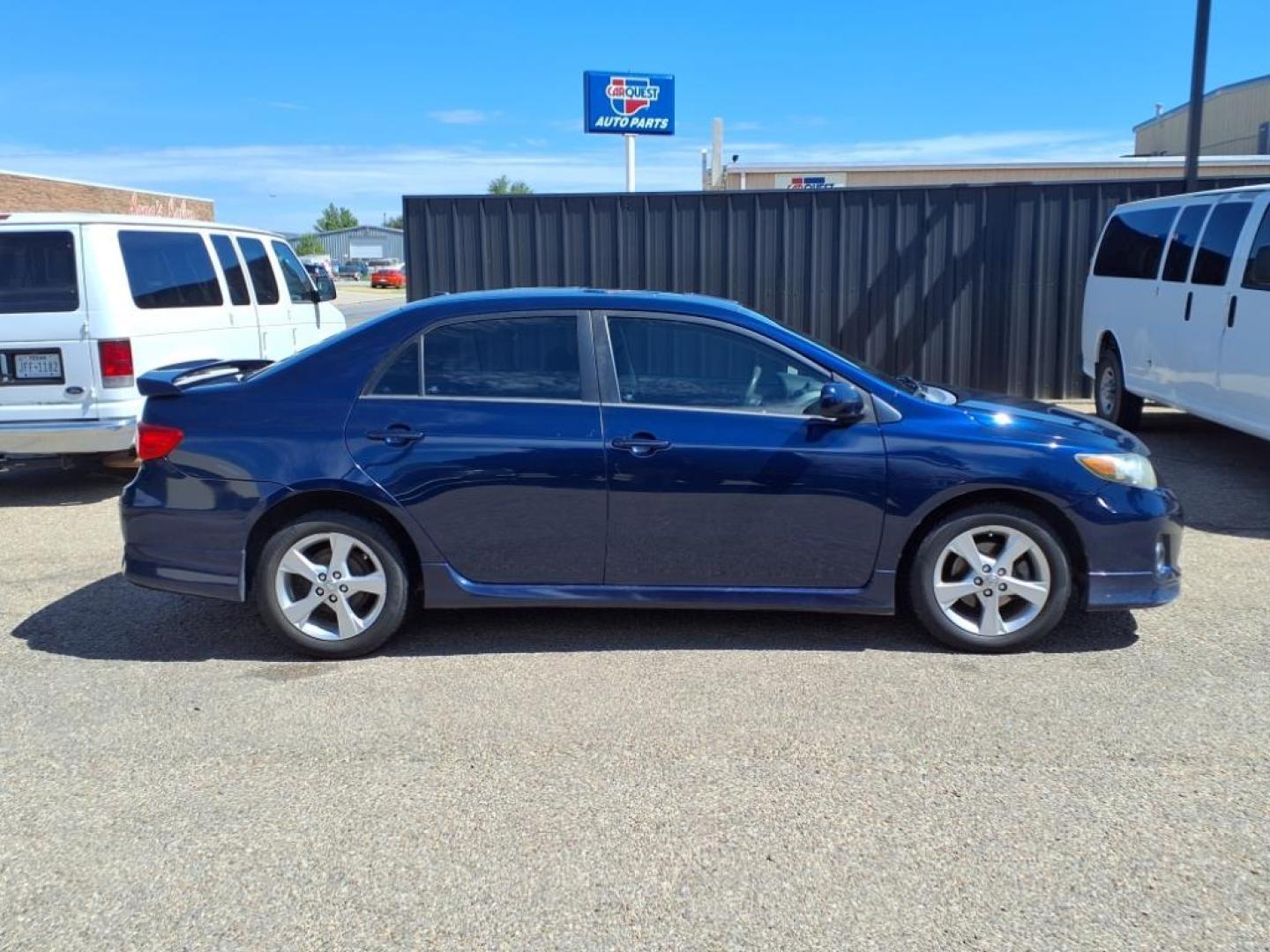 2012 Nautical Blue Metallic Toyota Corolla S (5YFBU4EE9CP) with an 1.8L 1.8L I4 132hp 128ft. lbs. Sequential Multiport Fuel Injection engine, 4-Speed Automatic transmission, located at 1401 N. Hobart, Pampa, TX, 79065, (806) 665-9872, 35.549953, -100.975098 - Photo#2