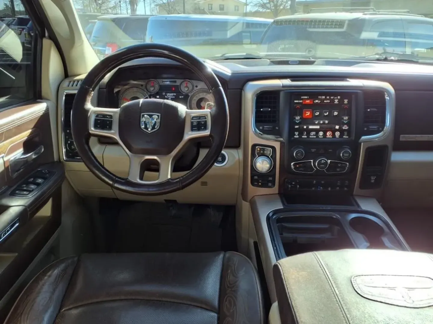 2016 Bright White Clear Coat/White Gold Clear Coat Pw7/ Ram 1500 Longhorn Crew Cab SWB 4WD (1C6RR7PTXGS) with an Other engine, Automatic transmission, located at 1401 N. Hobart, Pampa, TX, 79065, (806) 665-9872, 35.549953, -100.975098 - Experience the power of versatility with this 2016 Ram 1500 Longhorn Crew Cab! Ideal for those who crave adventure yet need a reliable vehicle for daily commutes, this truck seamlessly transitions from weekend warrior to everyday hero. Whether you're hauling equipment for a job in Pampa or heading o - Photo#11