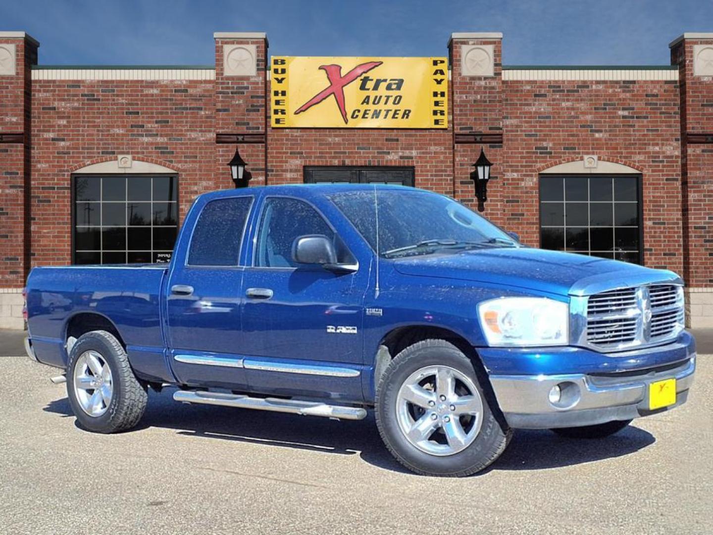 2008 Electric Blue Pearl Coat Pb5 Dodge Ram 1500 ST (1D7HA18278S) with an 5.7L HEMI 5.7L V8 345hp 375ft. lbs. Sequential Multiport Fuel Injection engine, 5-Speed Automatic transmission, located at 1401 N. Hobart, Pampa, TX, 79065, (806) 665-9872, 35.549953, -100.975098 - Photo#0