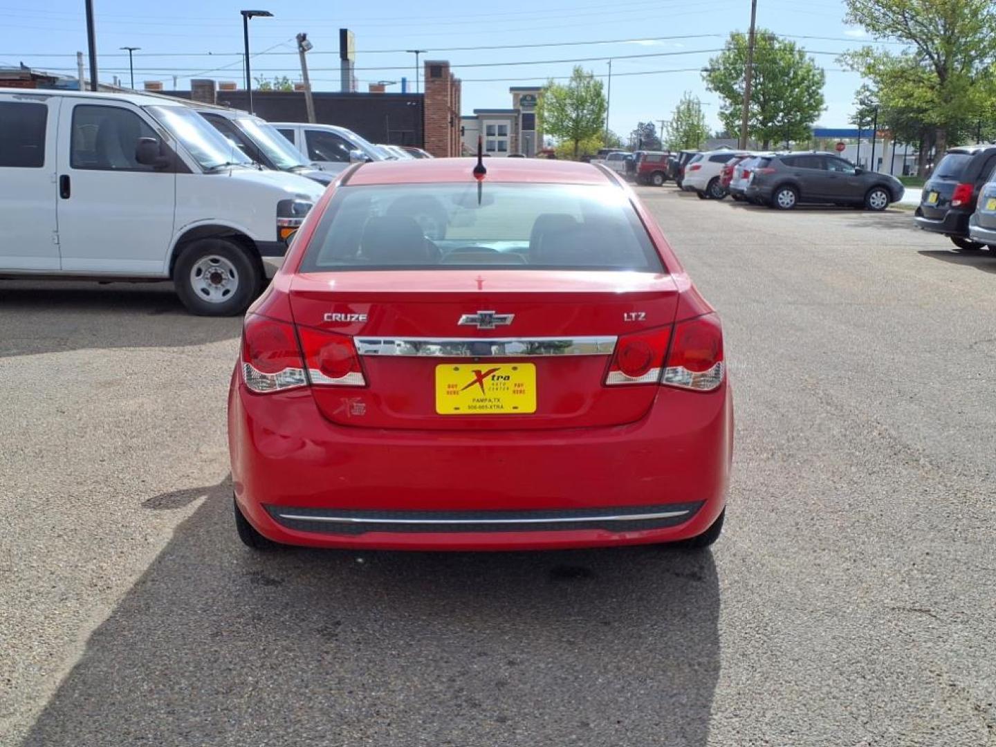 2014 Red Hot G7c Chevrolet Cruze LTZ Auto (1G1PG5SB9E7) with an 1.4L Ecotec 1.4L Turbo I4 138hp 148ft. lbs. Sequential Multiport Fuel Injection engine, 6-Speed Shiftable Automatic transmission, located at 1401 N. Hobart, Pampa, TX, 79065, (806) 665-9872, 35.549953, -100.975098 - Photo#3