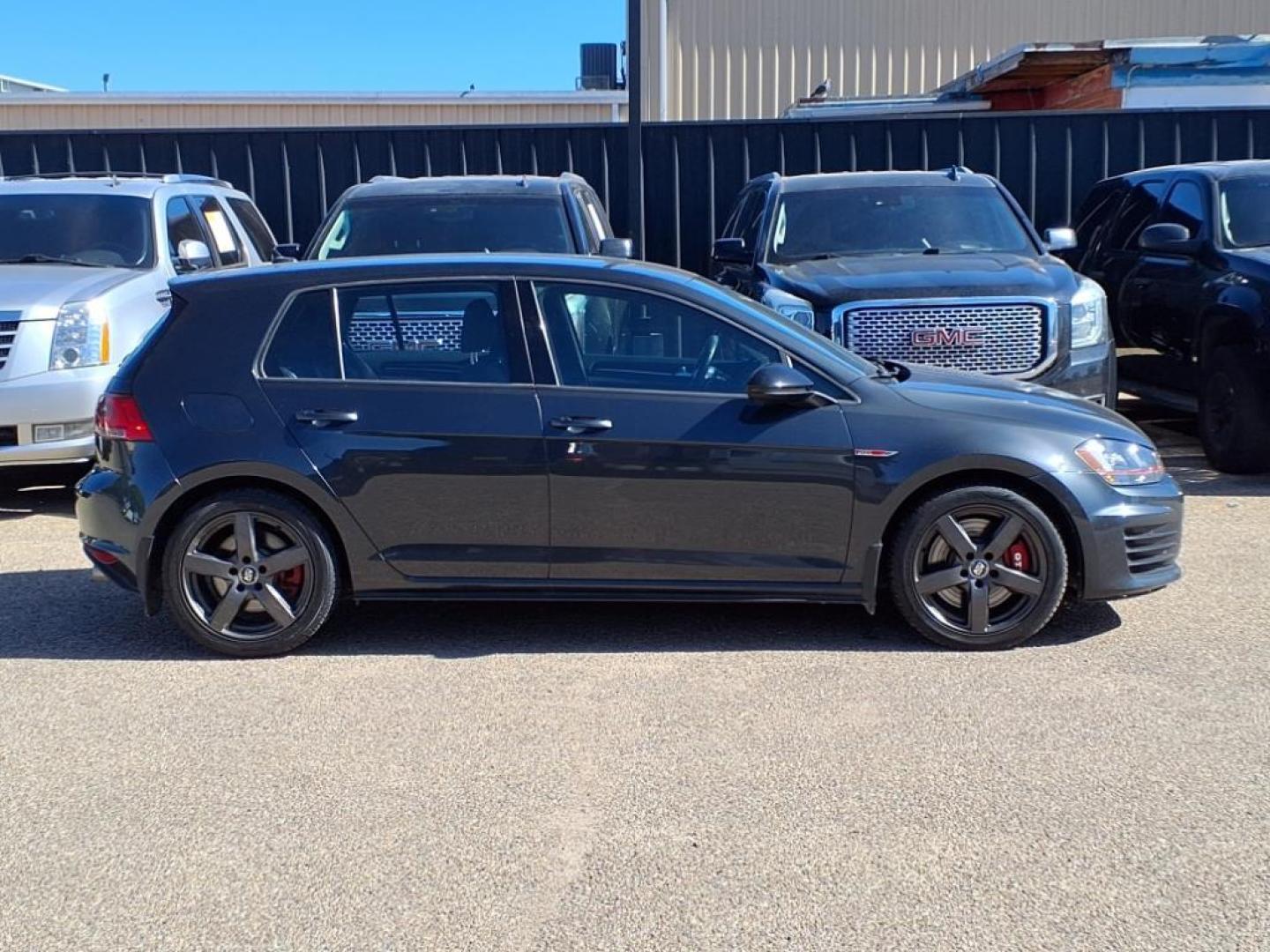2017 Carbon Steel Gray Metallic Volkswagen Golf GTI Sport (3VW447AU2HM) with an 2.0L 2.0L Turbo I4 220hp 258ft. lbs. Direct Injection engine, 6-Speed Double Clutch transmission, located at 1401 N. Hobart, Pampa, TX, 79065, (806) 665-9872, 35.549953, -100.975098 - Photo#2
