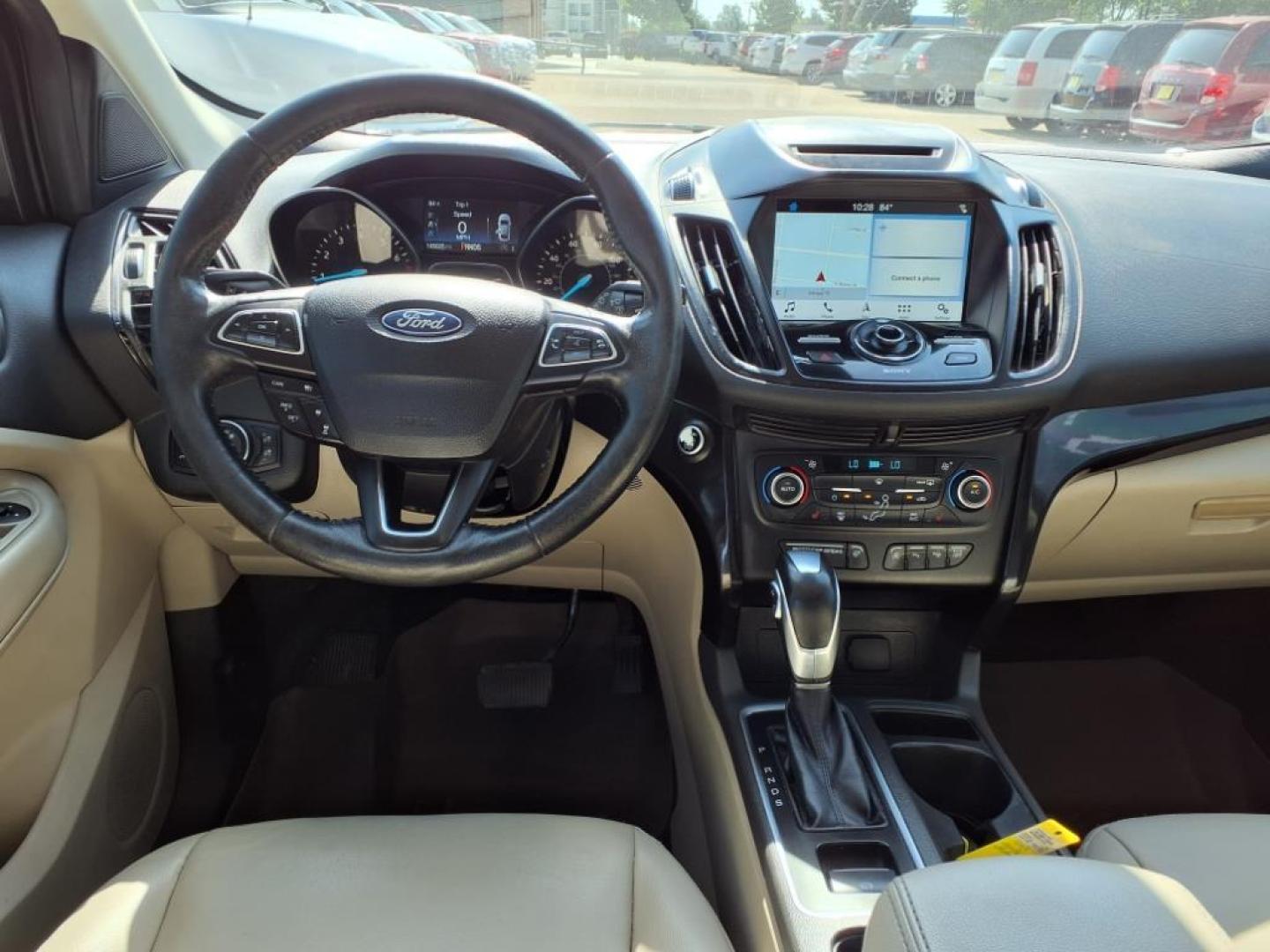 2018 White Platinum Metallic Tri-Coat Ford Escape Titanium (1FMCU9J96JU) with an 2.0L EcoBoost 2.0L Turbo I4 245hp 275ft. lbs. Direct Injection engine, 6-Speed Shiftable Automatic transmission, located at 1401 N. Hobart, Pampa, TX, 79065, (806) 665-9872, 35.549953, -100.975098 - Photo#11