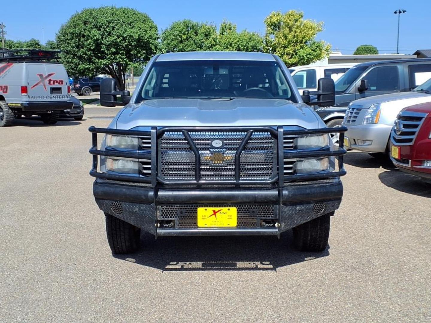2015 Silver Ice Metallic Gan Chevrolet Silverado 2500HD Work Truck (1GC2KUE83FZ) with an 6.6L Duramax 6.6L Diesel Turbo V8 397hp 765ft. lbs. Common Rail Direct Injection engine, Allison 1000 6-Speed Shiftable Automatic transmission, located at 1401 N. Hobart, Pampa, TX, 79065, (806) 665-9872, 35.549953, -100.975098 - Photo#1