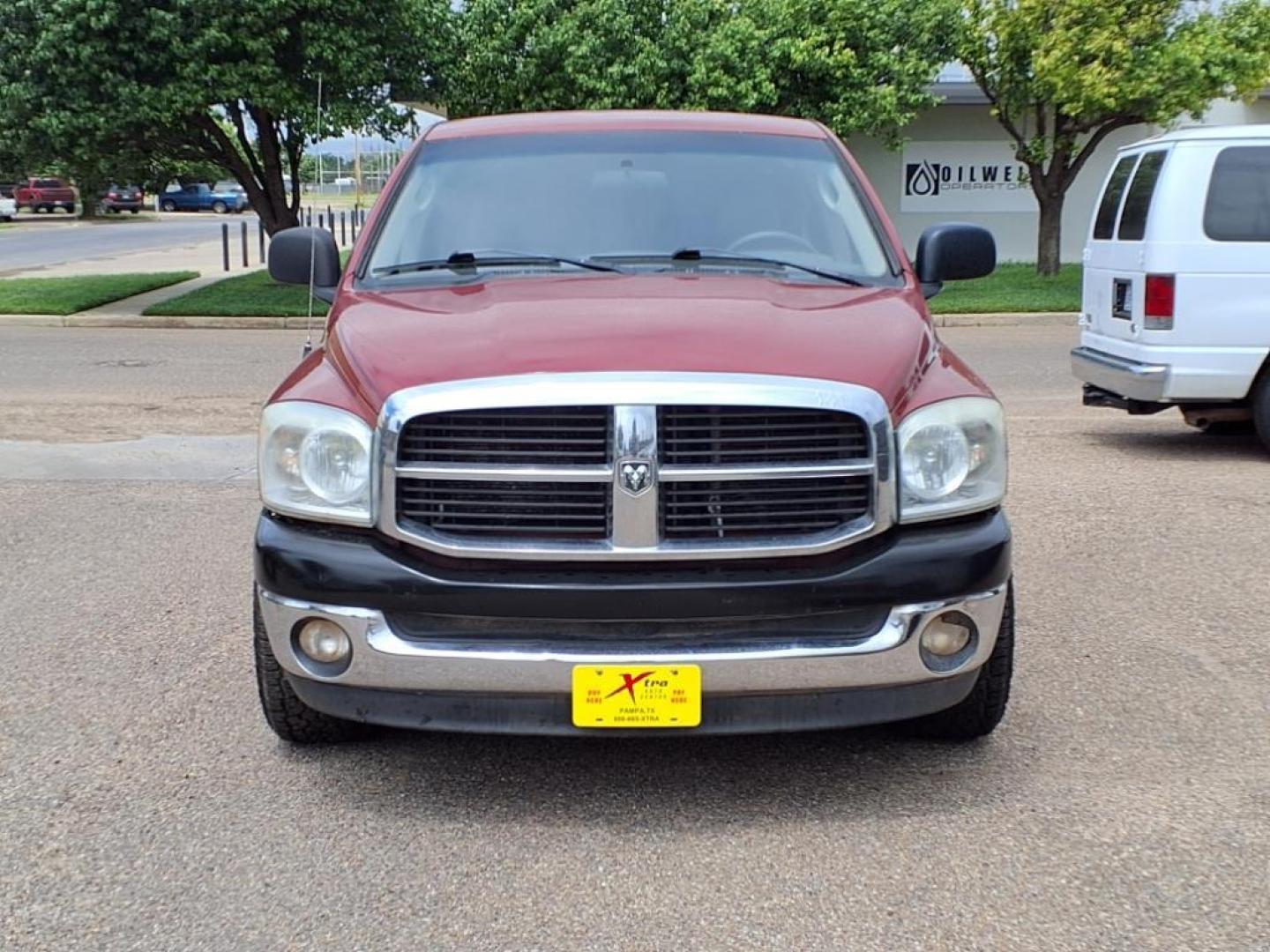 2008 Inferno Red Crystal Pearl Coat Dodge Ram 1500 ST (1D7HA16K78J) with an 3.7L 3.7L V6 215hp 235ft. lbs. Sequential Multiport Fuel Injection engine, 6-Speed Manual transmission, located at 1401 N. Hobart, Pampa, TX, 79065, (806) 665-9872, 35.549953, -100.975098 - Photo#1