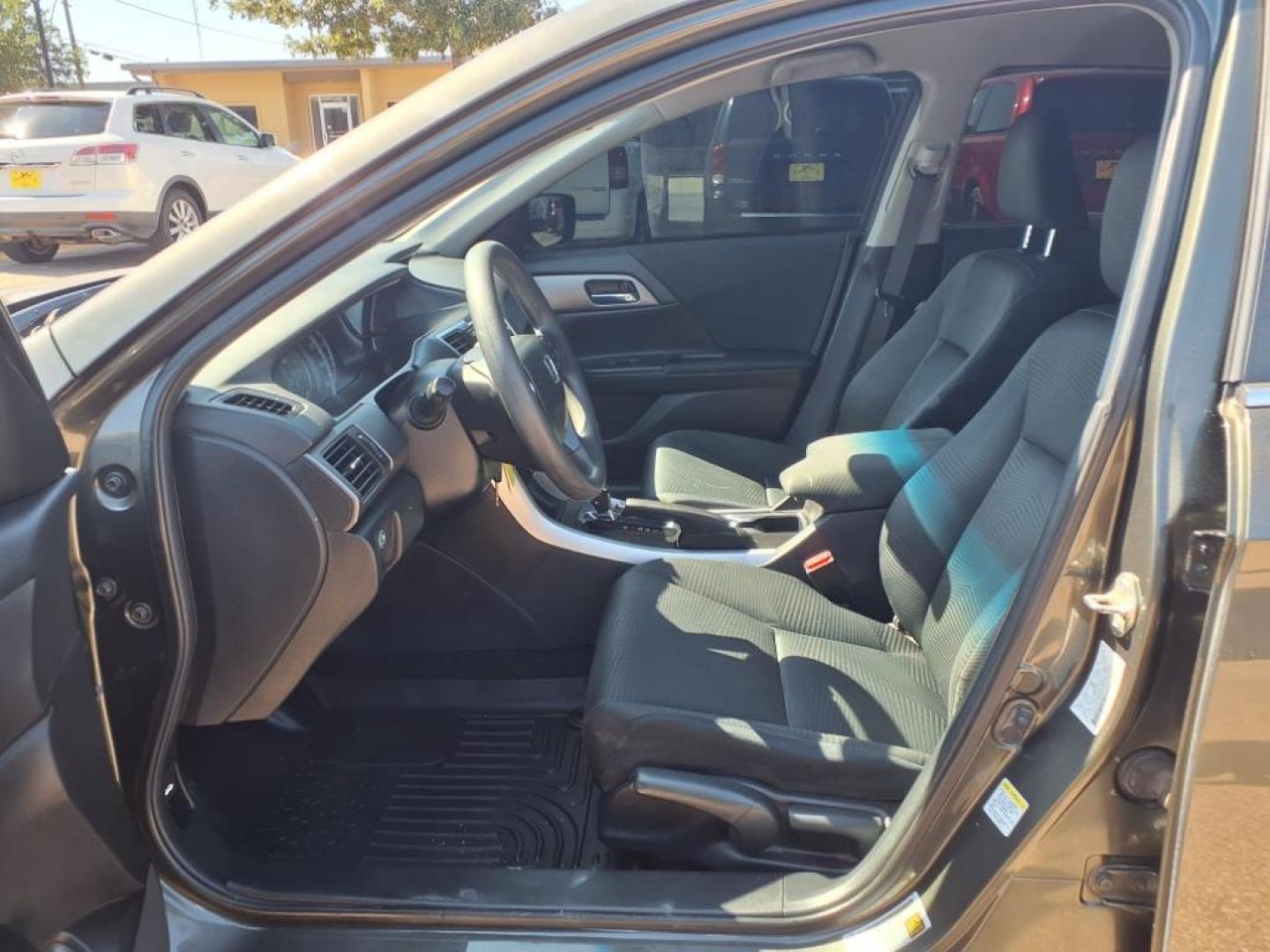 2014 Hematite Metallic Gn Honda Accord LX (1HGCR2F30EA) with an 2.4L 2.4L I4 185hp 181ft. lbs. Direct Injection engine, CVT transmission, located at 1401 N. Hobart, Pampa, TX, 79065, (806) 665-9872, 35.549953, -100.975098 - Photo#12