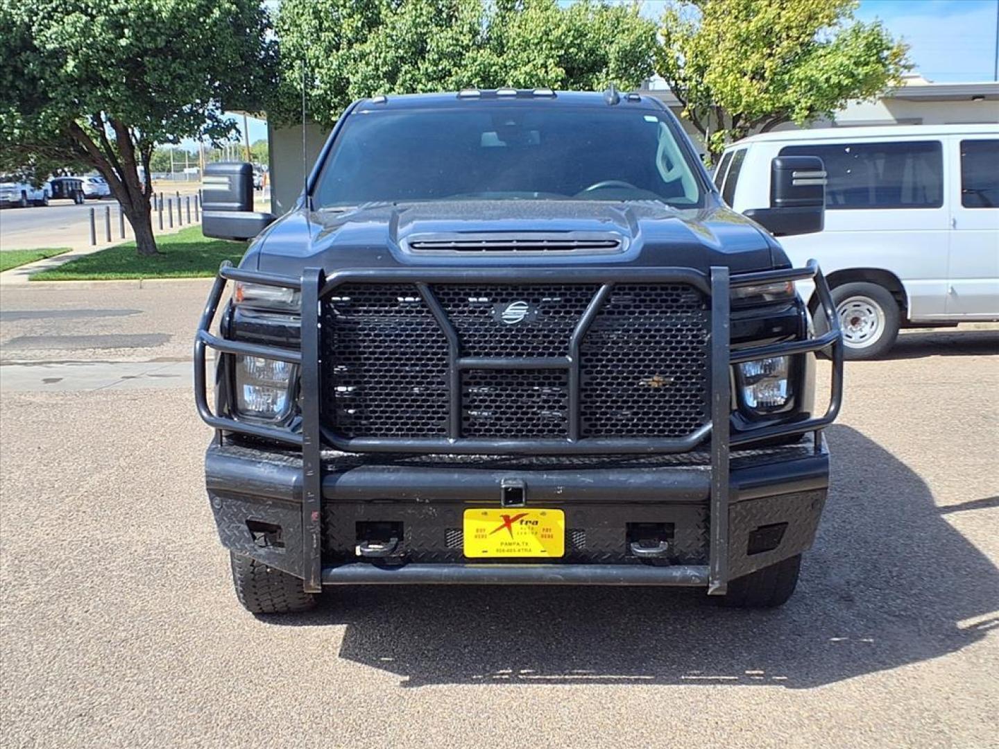 2021 Black Chevrolet Silverado 2500HD Custom (1GC4YMEY4MF) with an 6.6L Duramax 6.6L Biodiesel Turbo V8 445hp 910ft. lbs. Common Rail Direct Injection engine, Automatic transmission, located at 1401 N. Hobart, Pampa, TX, 79065, (806) 665-9872, 35.549953, -100.975098 - Photo#1