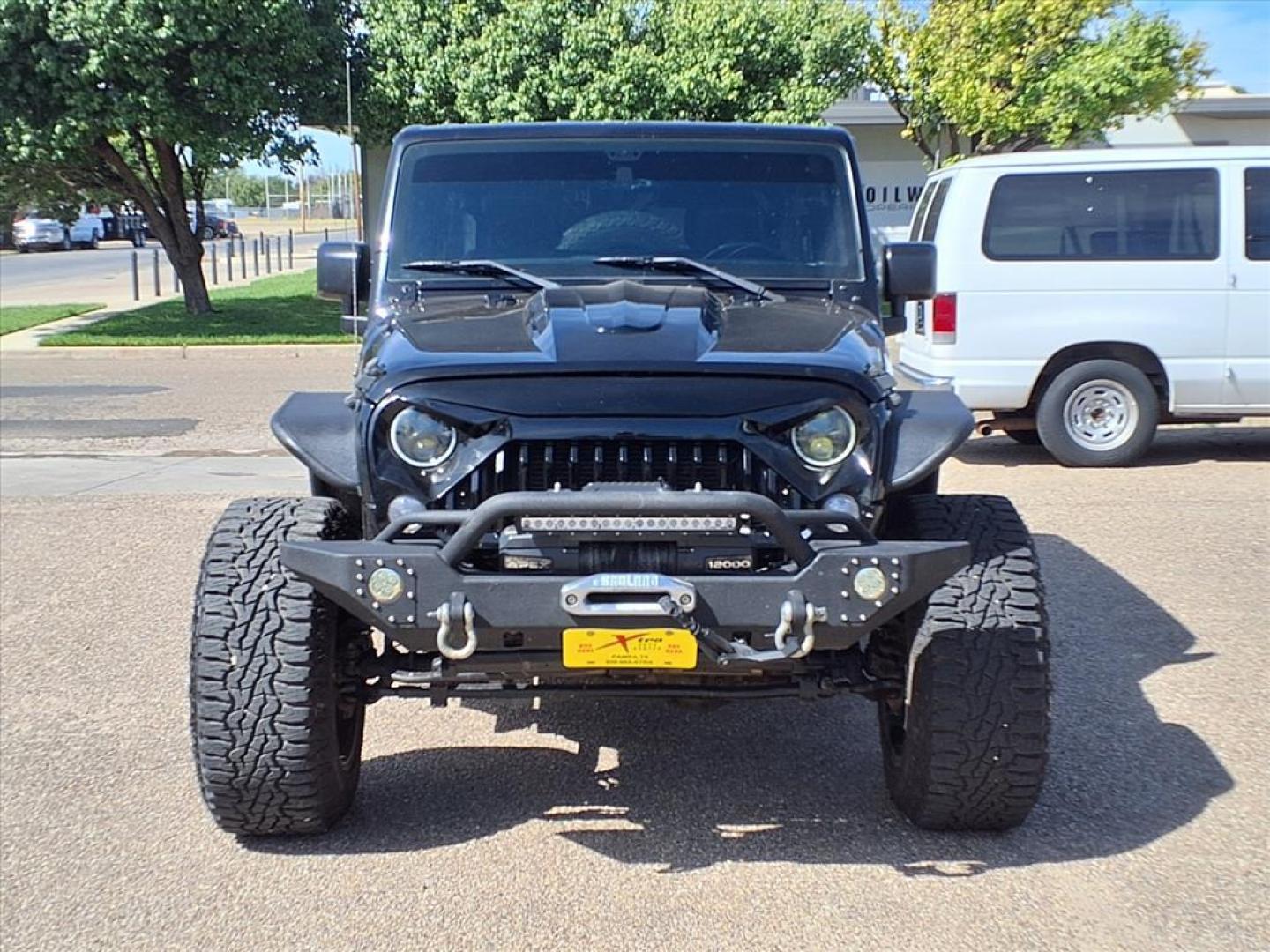 2015 Black Clear Coat Jeep Wrangler Unlimited Sahara (1C4HJWEG3FL) with an 3.6L 3.6L V6 285hp 260ft. lbs. Sequential Multiport Fuel Injection engine, 5-Speed Automatic transmission, located at 1401 N. Hobart, Pampa, TX, 79065, (806) 665-9872, 35.549953, -100.975098 - Photo#1