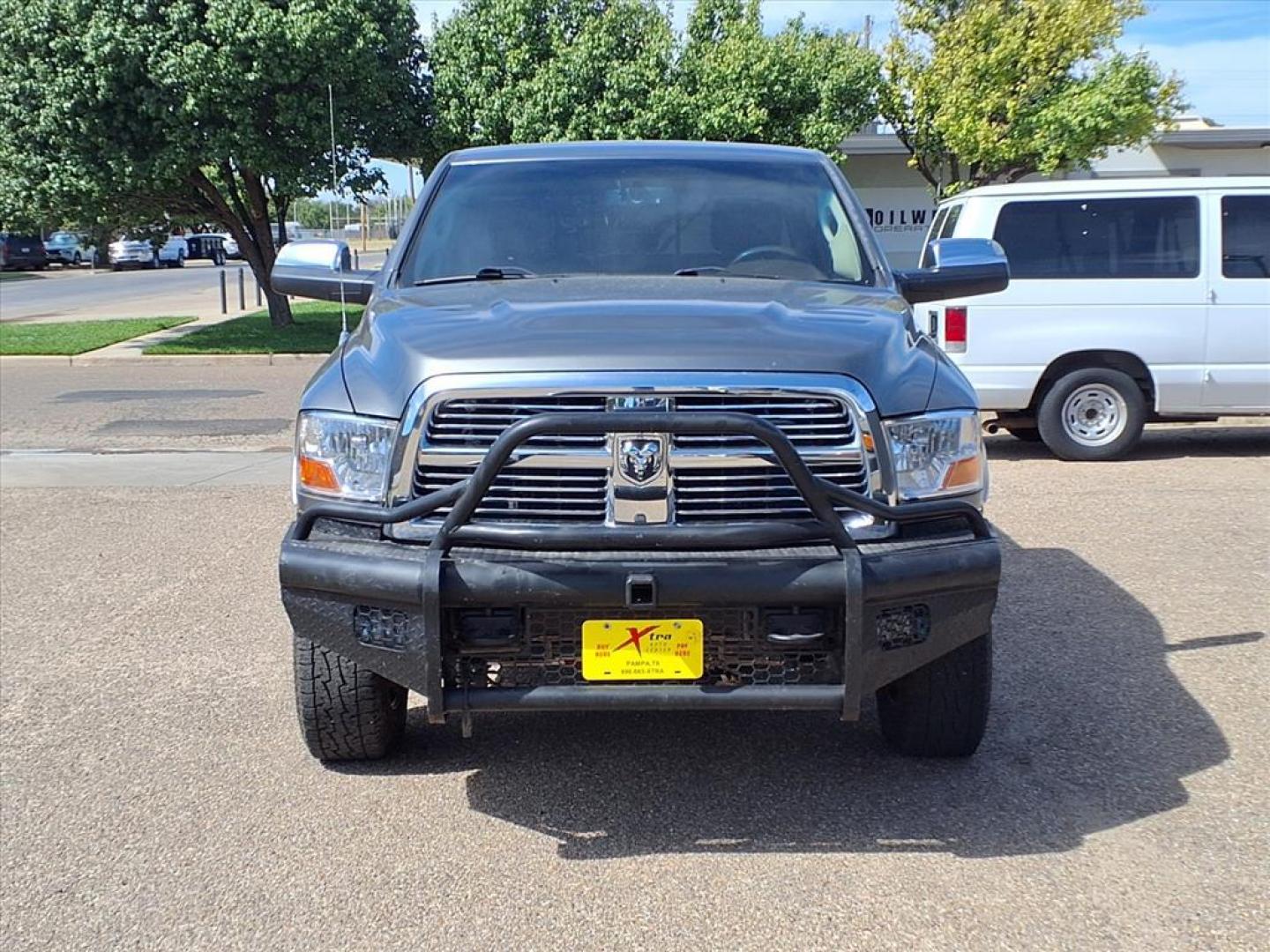 2012 Mineral Gray Metallic Clear Coat/Bright Silver Met RAM 2500 Laramie (3C6UD5FL0CG) with an 6.7L Cummins 6.7L Diesel Turbo I6 350hp 650ft. lbs. Common Rail Direct Injection engine, 6-Speed Shiftable Automatic transmission, located at 1401 N. Hobart, Pampa, TX, 79065, (806) 665-9872, 35.549953, -100.975098 - Photo#1