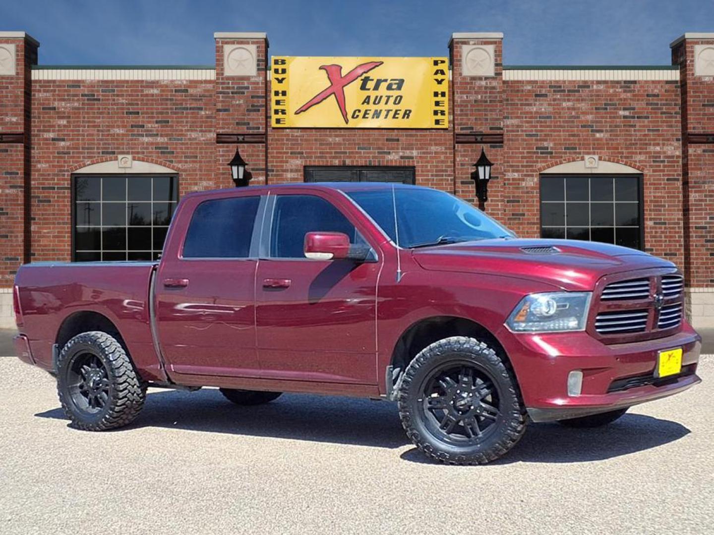 2016 Delmonico Red Pearl Coat RAM 1500 Sport (1C6RR7MT6GS) with an 5.7L HEMI 5.7L V8 395hp 410ft. lbs. Sequential Multiport Fuel Injection engine, 8-Speed Shiftable Automatic transmission, located at 1401 N. Hobart, Pampa, TX, 79065, (806) 665-9872, 35.549953, -100.975098 - Photo#0