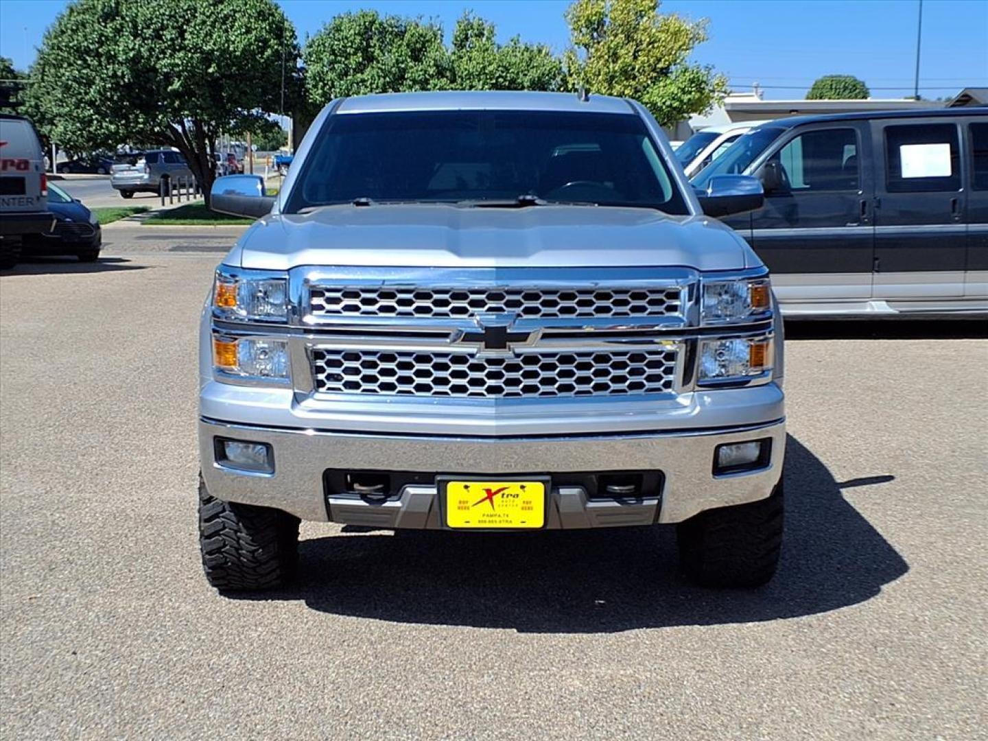 2014 Silver Ice Metallic Chevrolet Silverado 1500 LT Z71 (3GCUKRECXEG) with an 5.3L EcoTec3 5.3L Flex Fuel V8 355hp 383ft. lbs. Direct Injection engine, 6-Speed Shiftable Automatic w/Overdrive transmission, located at 1401 N. Hobart, Pampa, TX, 79065, (806) 665-9872, 35.549953, -100.975098 - Photo#1