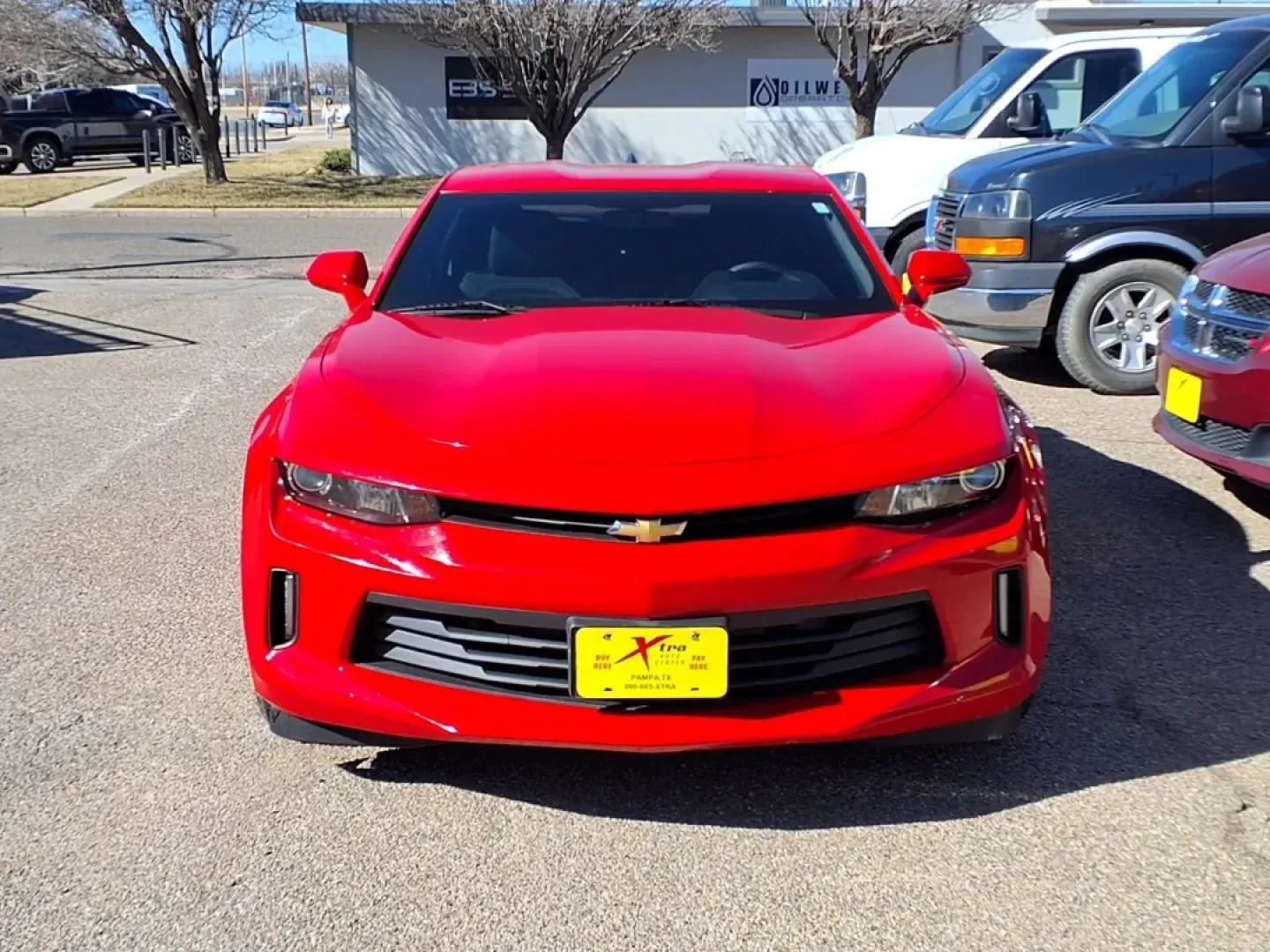2017 Chevrolet CAMARO LT (1G1FB1RX5H0) with an 2.0L engine, Automatic transmission, located at 1401 N. Hobart, Pampa, TX, 79065, (806) 665-9872, 35.549953, -100.975098 - Turn your everyday drive into something you actually look forward to-this red 2017 Chevrolet Camaro LT Coupe is built for the commuter who wants excitement, the weekend road-tripper chasing open Texas highways, and the budget-conscious buyer who still wants a head-turning ride. Whether you're cruisi - Photo#1