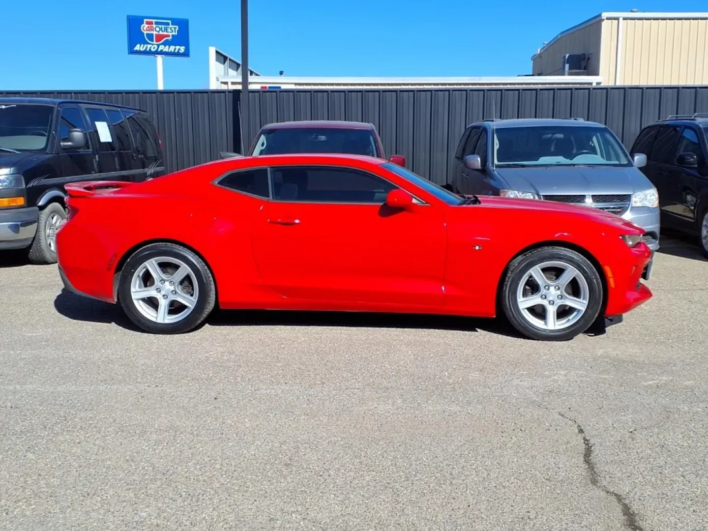 2017 Chevrolet CAMARO LT (1G1FB1RX5H0) with an 2.0L engine, Automatic transmission, located at 1401 N. Hobart, Pampa, TX, 79065, (806) 665-9872, 35.549953, -100.975098 - Turn your everyday drive into something you actually look forward to-this red 2017 Chevrolet Camaro LT Coupe is built for the commuter who wants excitement, the weekend road-tripper chasing open Texas highways, and the budget-conscious buyer who still wants a head-turning ride. Whether you're cruisi - Photo#2