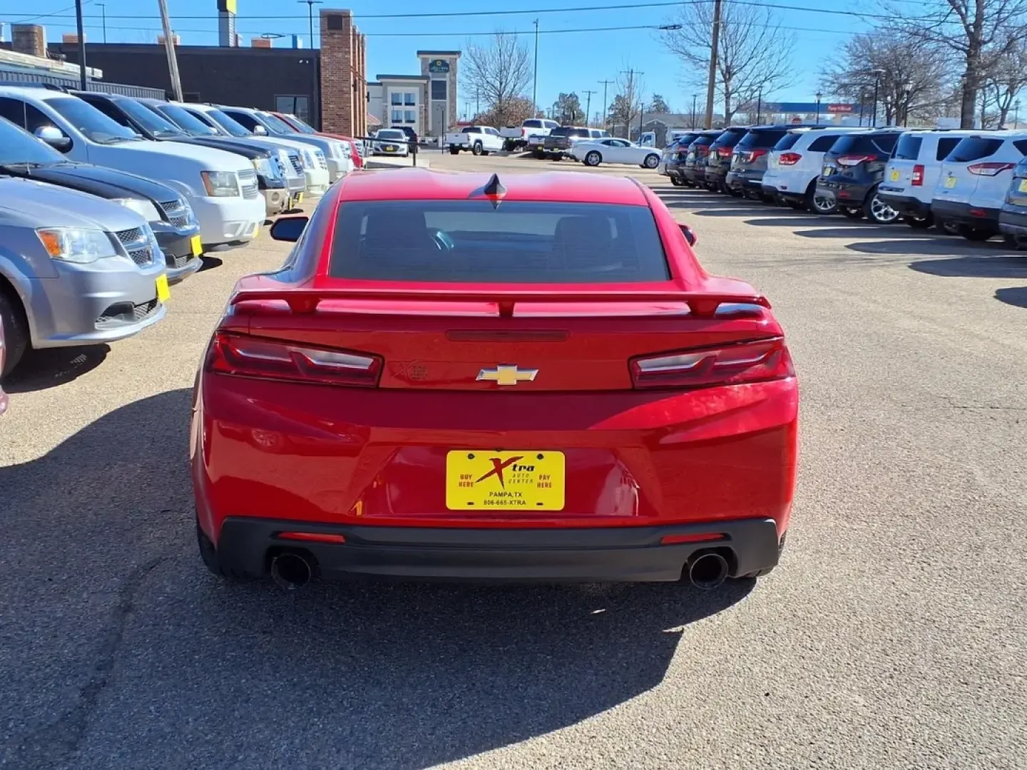 2017 Chevrolet CAMARO LT (1G1FB1RX5H0) with an 2.0L engine, Automatic transmission, located at 1401 N. Hobart, Pampa, TX, 79065, (806) 665-9872, 35.549953, -100.975098 - Turn your everyday drive into something you actually look forward to-this red 2017 Chevrolet Camaro LT Coupe is built for the commuter who wants excitement, the weekend road-tripper chasing open Texas highways, and the budget-conscious buyer who still wants a head-turning ride. Whether you're cruisi - Photo#3
