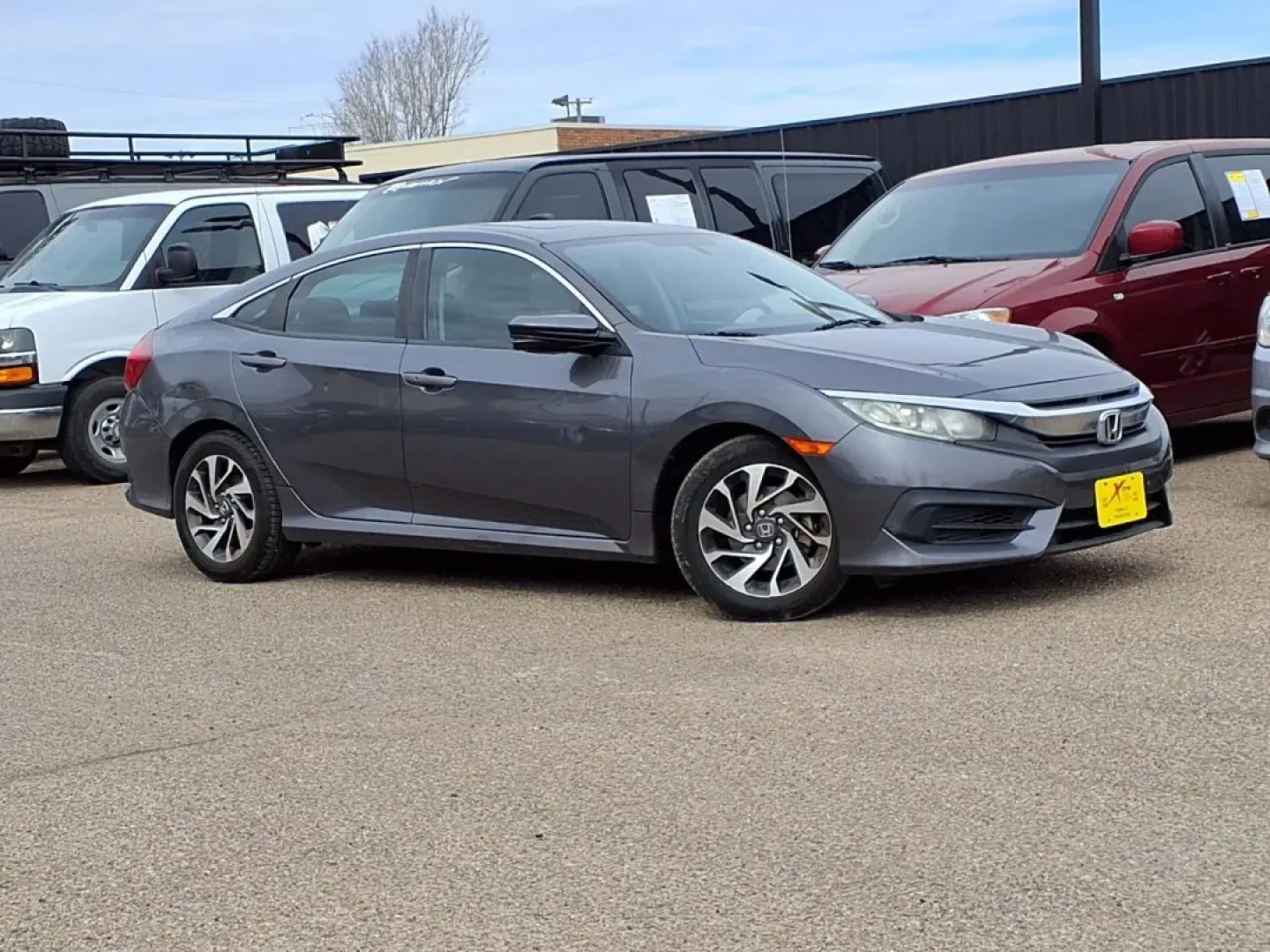 2016 Honda CIVIC EX (19XFC2F74GE) with an 2.0L engine, CVT transmission, located at 1401 N. Hobart, Pampa, TX, 79065, (806) 665-9872, 35.549953, -100.975098 - Need a dependable daily driver for the Panhandle-something that can handle long commutes on US-60, quick school drop-offs, and weekend runs to Lake McClellan without draining your budget? This 2016 Honda Civic EX sedan is built for real life in Pampa, offering Honda reliability, excellent comfort, a - Photo#0