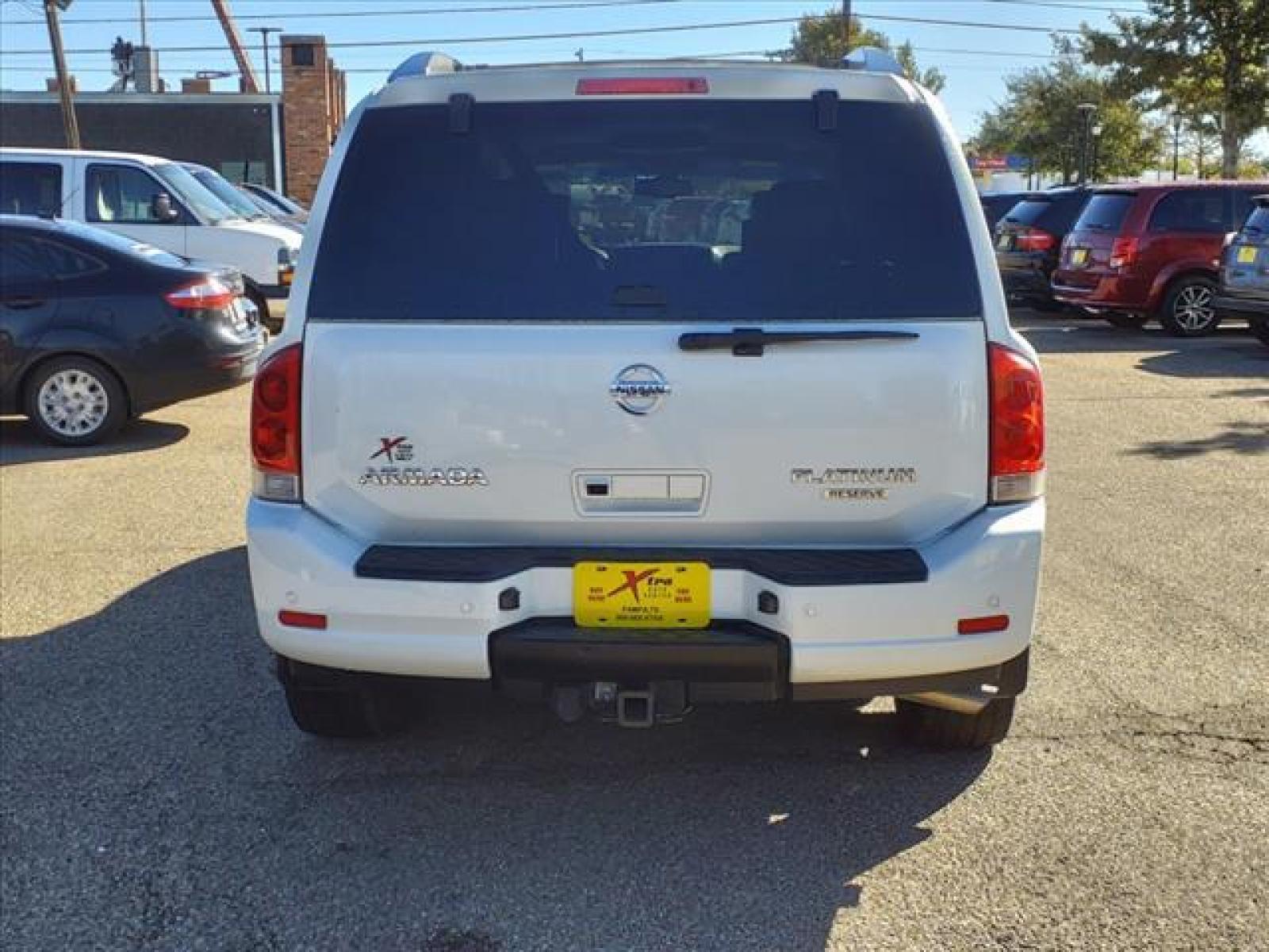 2013 Pearl White Nissan Armada Platinum (5N1BA0NEXDN) with an 5.6L 5.6L Flex Fuel V8 317hp 3 Fuel Injected engine, 5-Speed Automatic transmission, located at 1401 N. Hobart, Pampa, TX, 79065, (806) 665-9872, 35.549641, -100.971878 - Photo #3