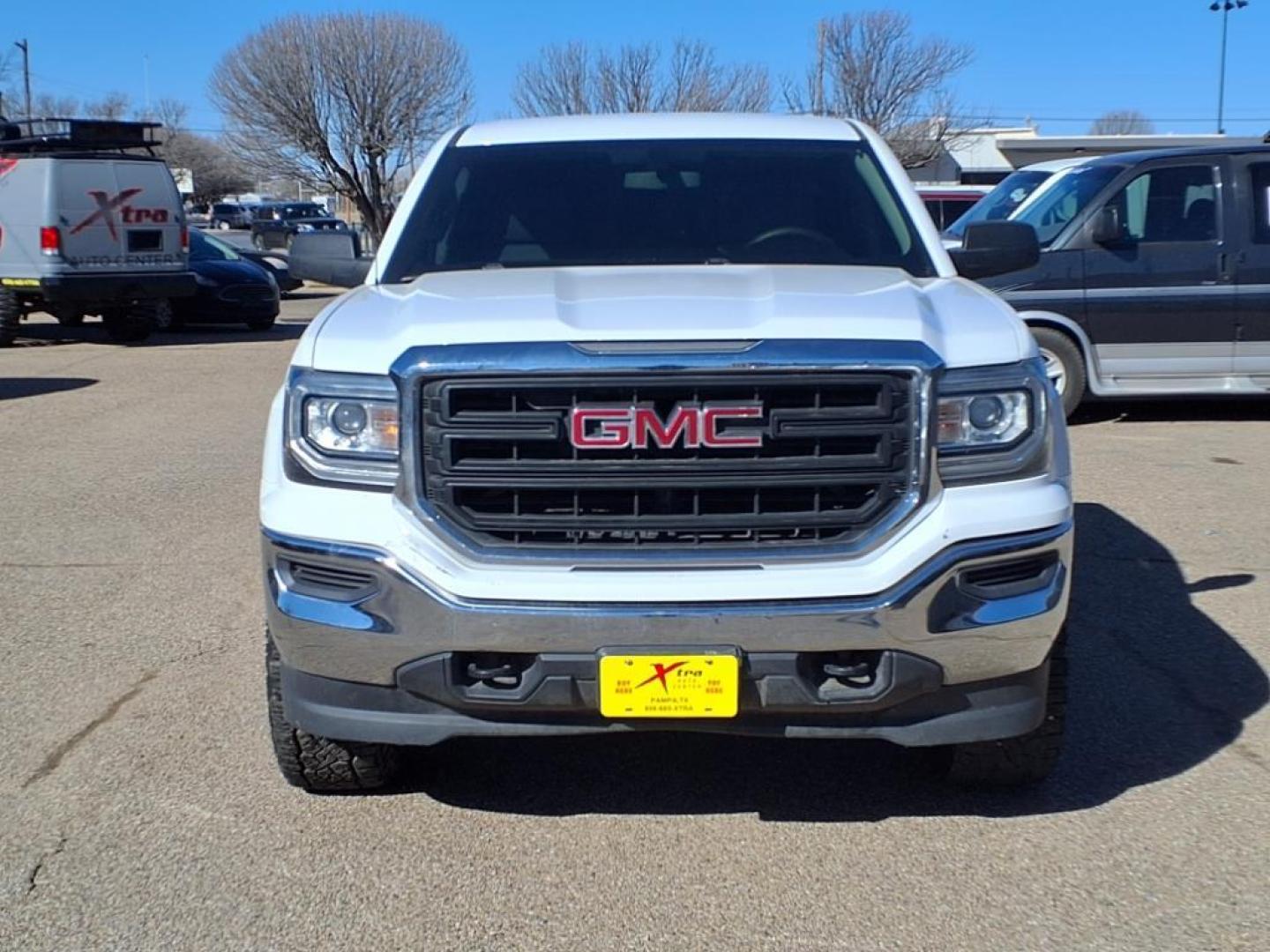2017 Summit White Gaz GMC Sierra 1500 Base (1GTV2LECXHZ) with an 5.3L EcoTec3 5.3L V8 355hp 383ft. lbs. Direct Injection engine, 6-Speed Shiftable Automatic w/Overdrive transmission, located at 1401 N. Hobart, Pampa, TX, 79065, (806) 665-9872, 35.549953, -100.975098 - Photo#1