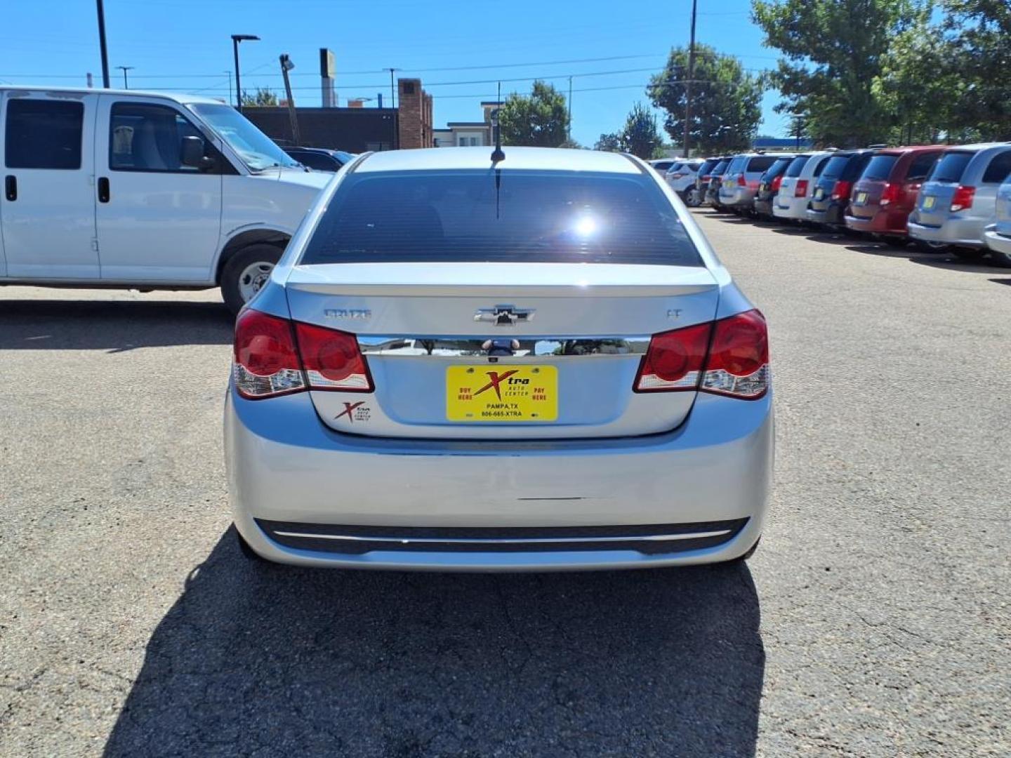 2014 Silver Ice Metallic Chevrolet Cruze 1LT Auto (1G1PC5SBXE7) with an 1.4L Ecotec 1.4L Turbo I4 138hp 148ft. lbs. Sequential Multiport Fuel Injection engine, 6-Speed Shiftable Automatic transmission, located at 1401 N. Hobart, Pampa, TX, 79065, (806) 665-9872, 35.549953, -100.975098 - Photo#3