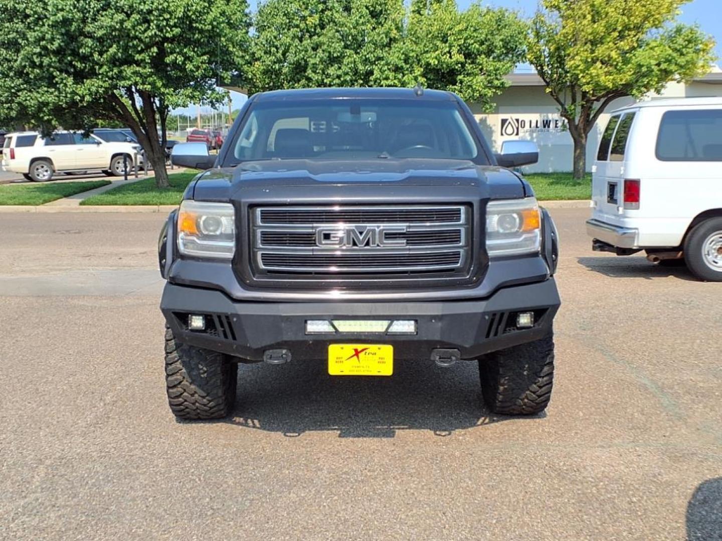 2015 Slate Gray Metallic GMC Sierra 1500 SLT (3GTU2VEJXFG) with an 6.2L EcoTec3 6.2L V8 420hp 460ft. lbs. Direct Injection engine, 8-Speed Shiftable Automatic transmission, located at 1401 N. Hobart, Pampa, TX, 79065, (806) 665-9872, 35.549953, -100.975098 - Photo#1
