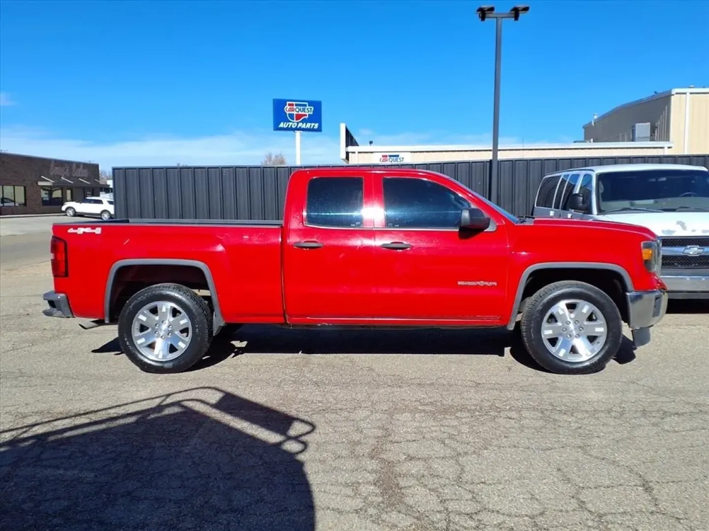 2014 Fire Red Gcn GMC Sierra 1500 Base Double Cab 4WD (1GTV2TEH8EZ) with an Other engine, Automatic transmission, located at 1401 N. Hobart, Pampa, TX, 79065, (806) 665-9872, 35.549953, -100.975098 - **Rev Up Your Adventures with the 2014 GMC Sierra 1500 Perfect for Weekend Warriors and Growing Families!**<br /> <br /> If you're on the hunt for a reliable, spacious truck that can keep up with your adventurous lifestyle, look no further than this 2014 GMC Sierra 1500, available now at Xtra Auto - Photo#2
